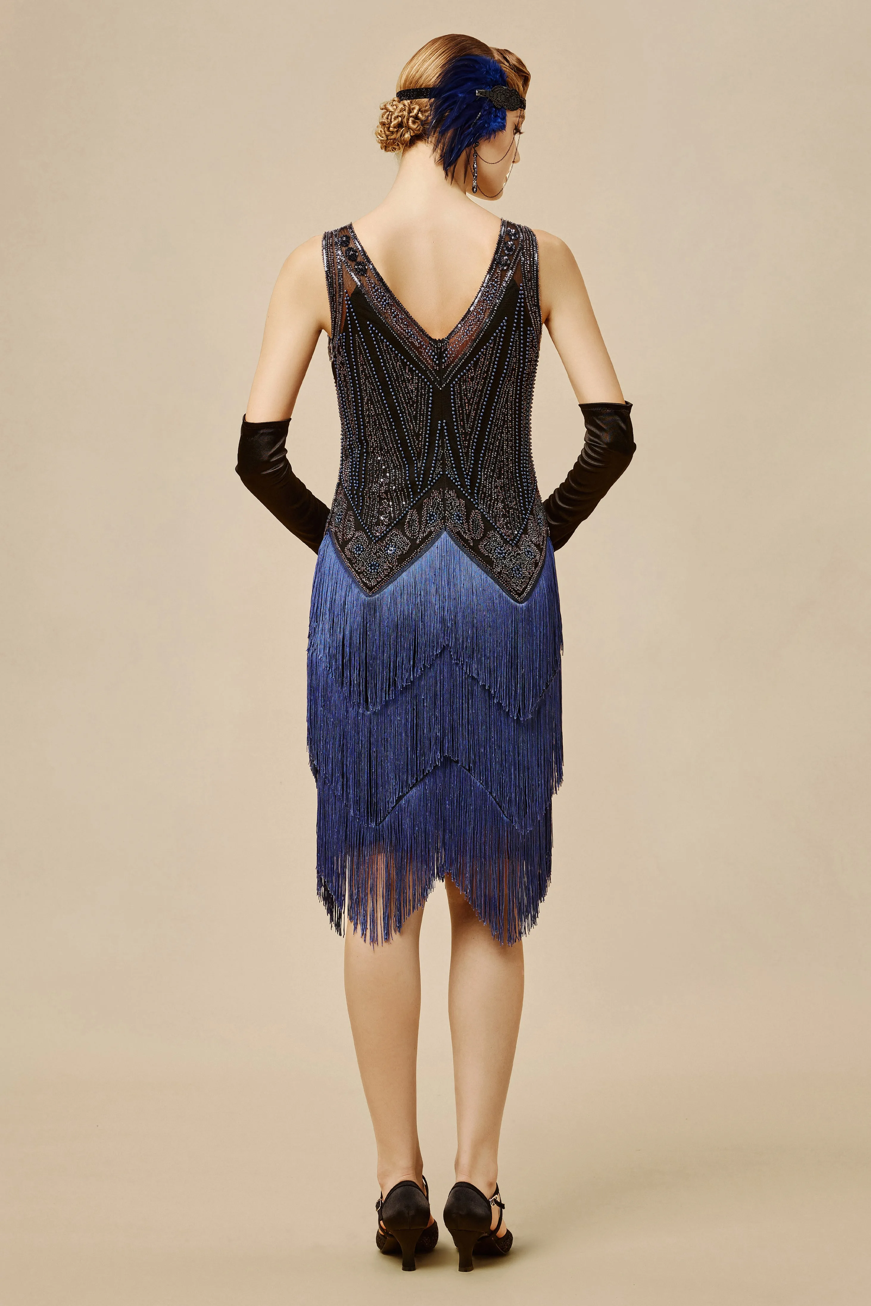 Princesse Tam Tam Beaded Sequins Flapper Dress sold by BABEYOND product image thumbnail 2