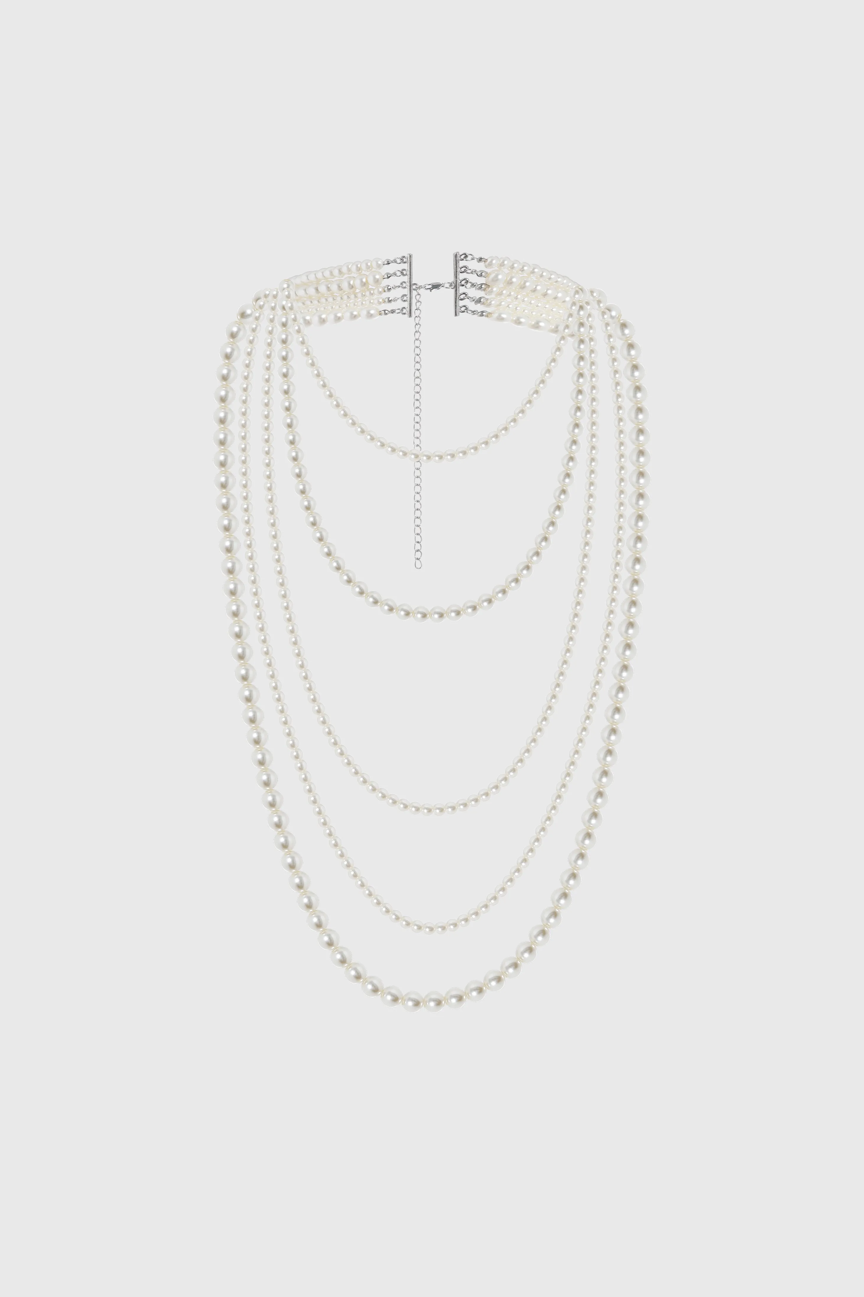 Lustrous Long Multi-Layer Pearl Necklace sold by BABEYOND