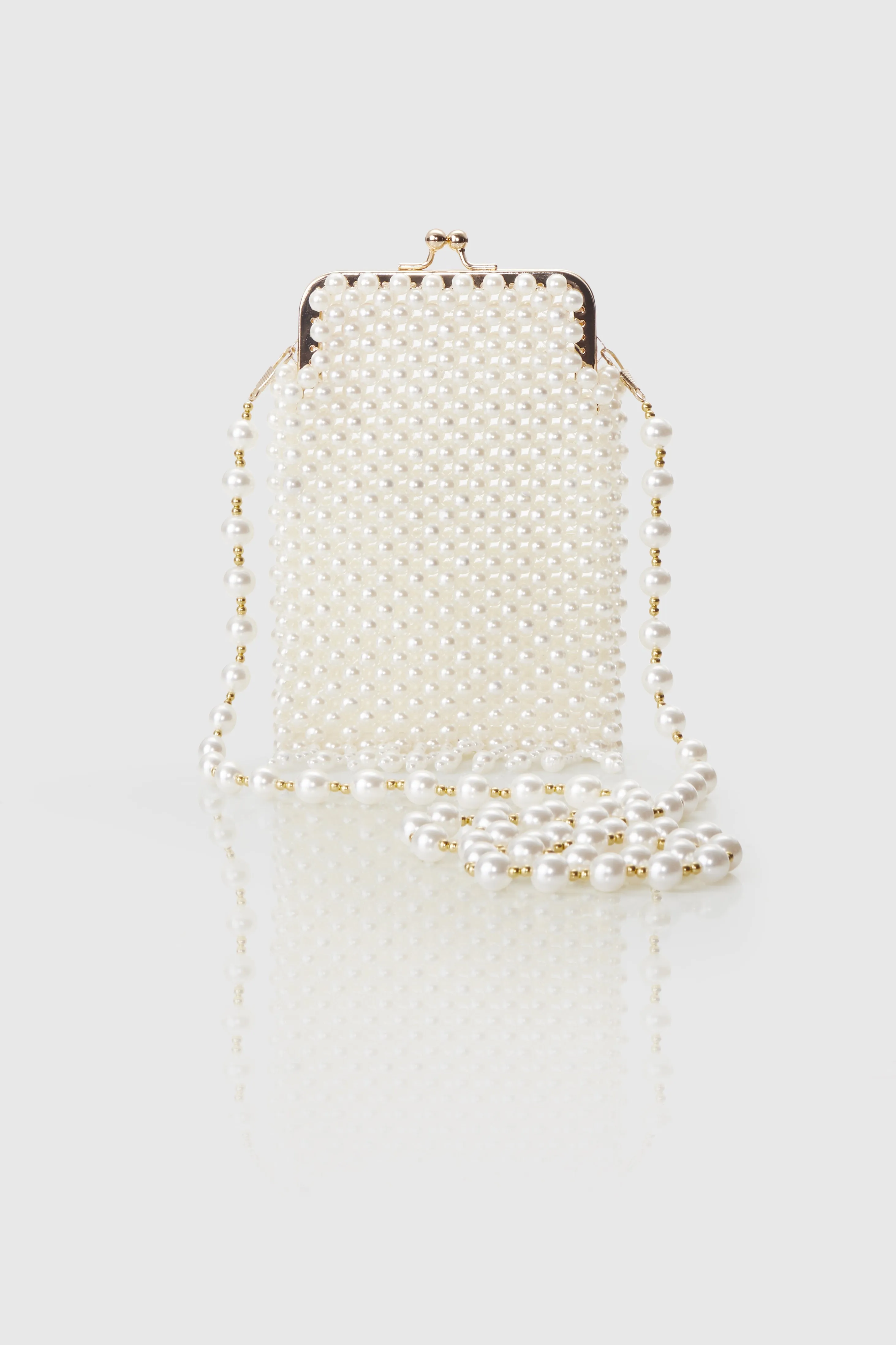 Vintage White Pearl Evening Clutch sold by BABEYOND