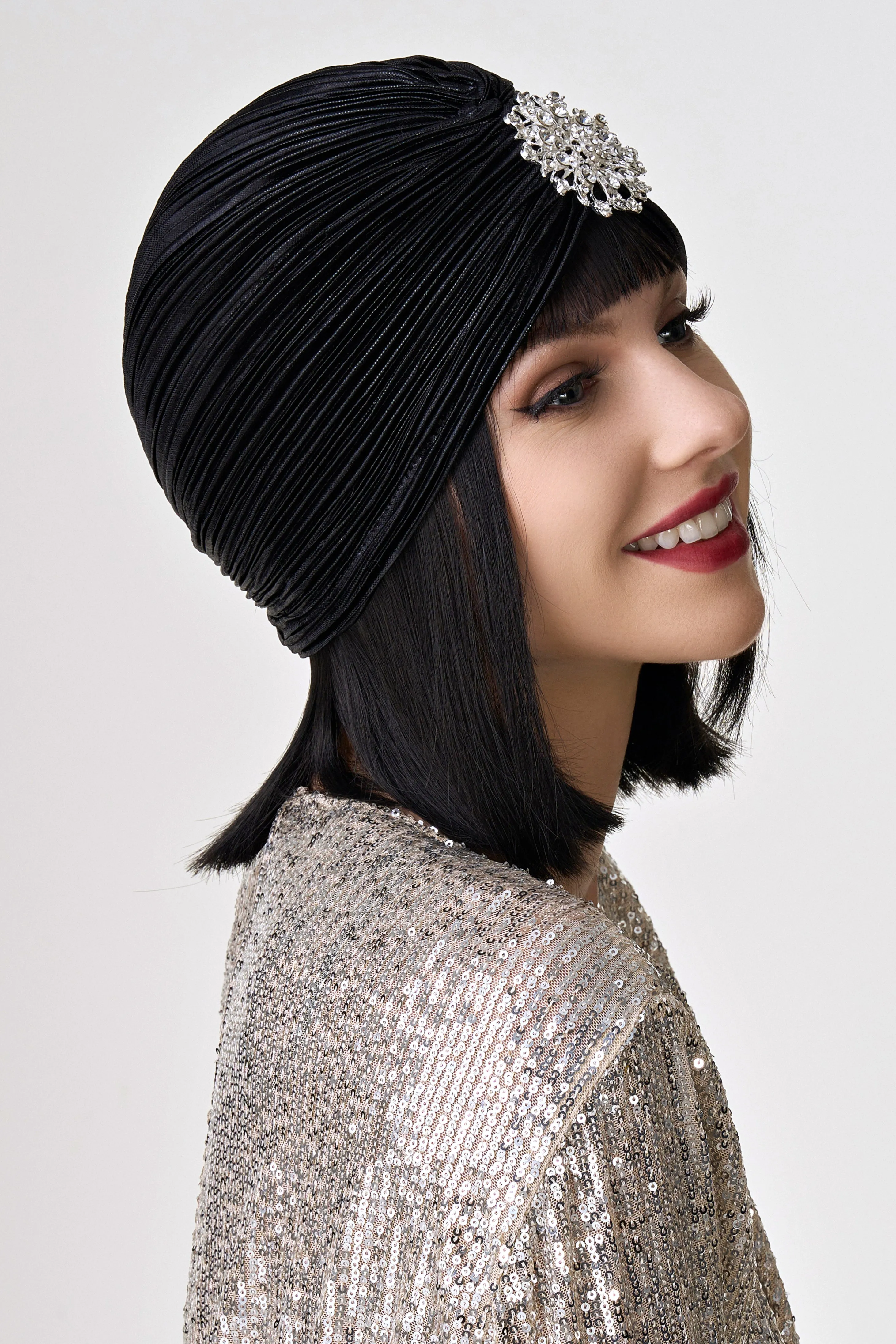 1920s Rhinestone Turban Hat sold by BABEYOND product image thumbnail 4
