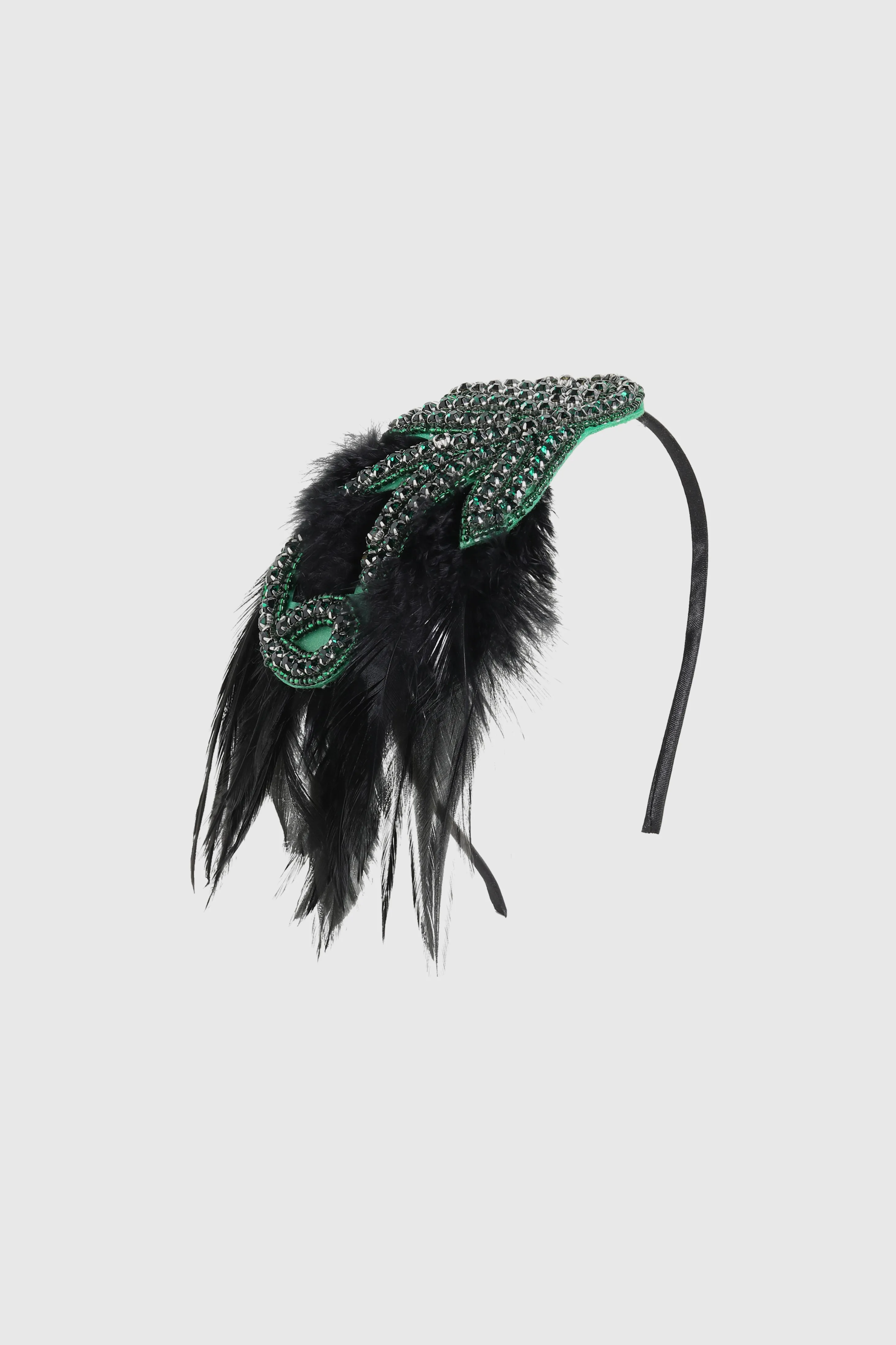 Embroidered Leaf Feather Headband sold by BABEYOND