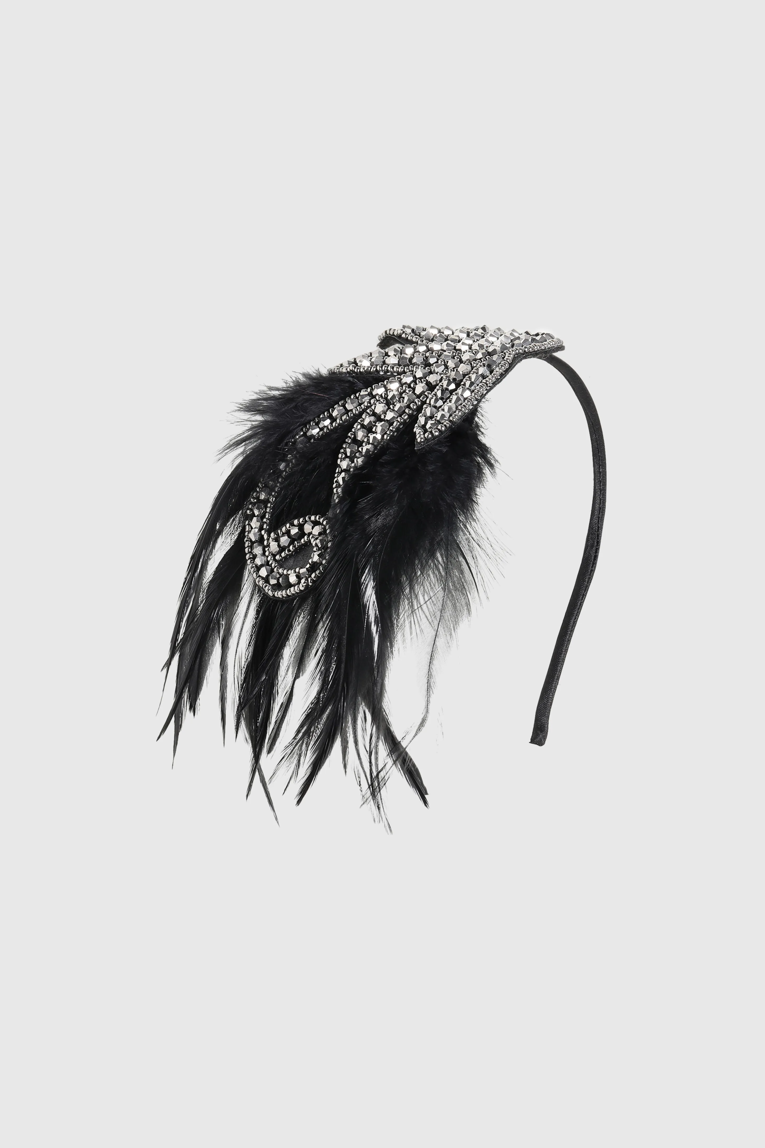 Embroidered Leaf Feather Headband sold by BABEYOND product image thumbnail 4