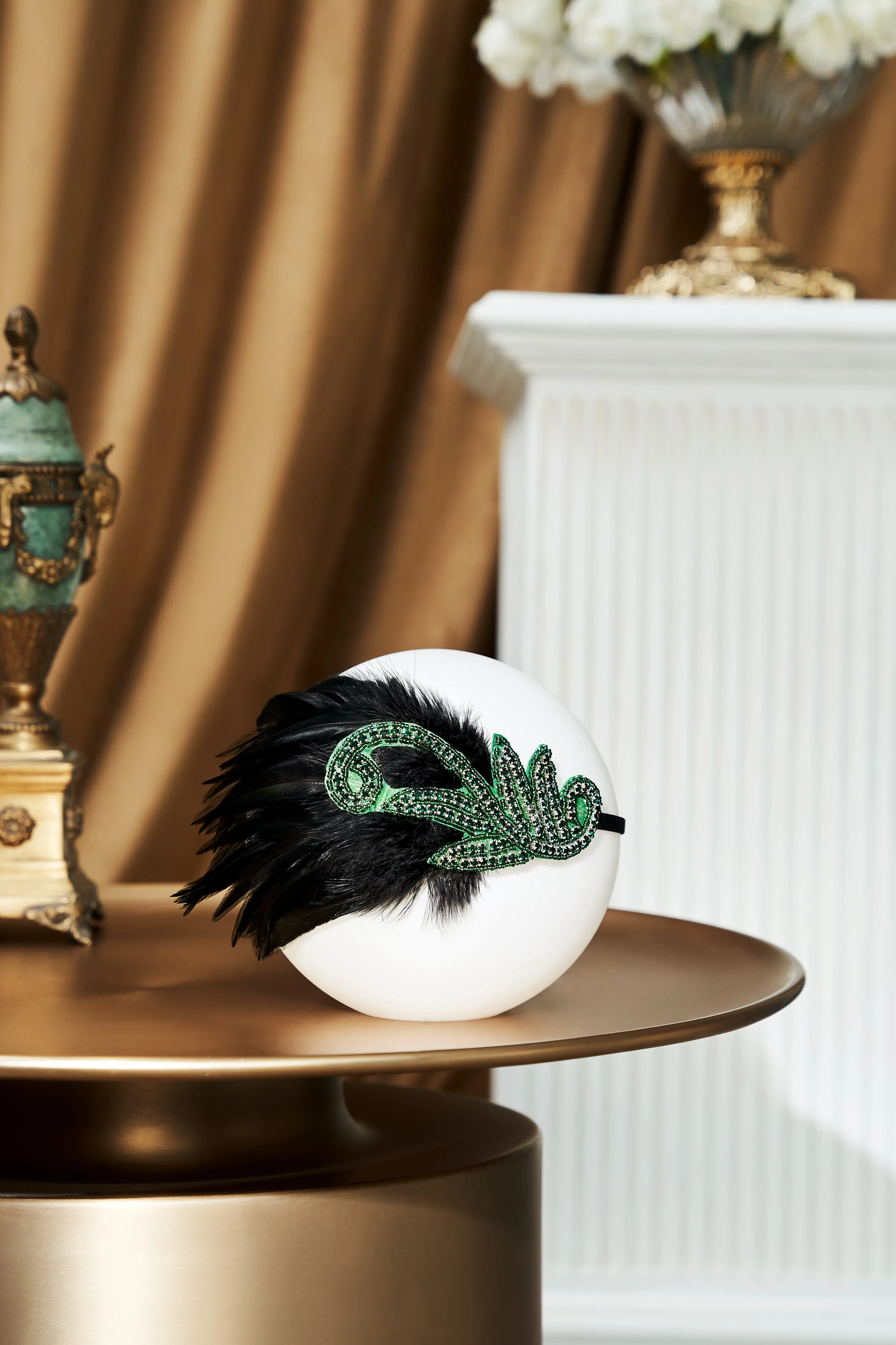 Embroidered Leaf Feather Headband sold by BABEYOND product image thumbnail 3