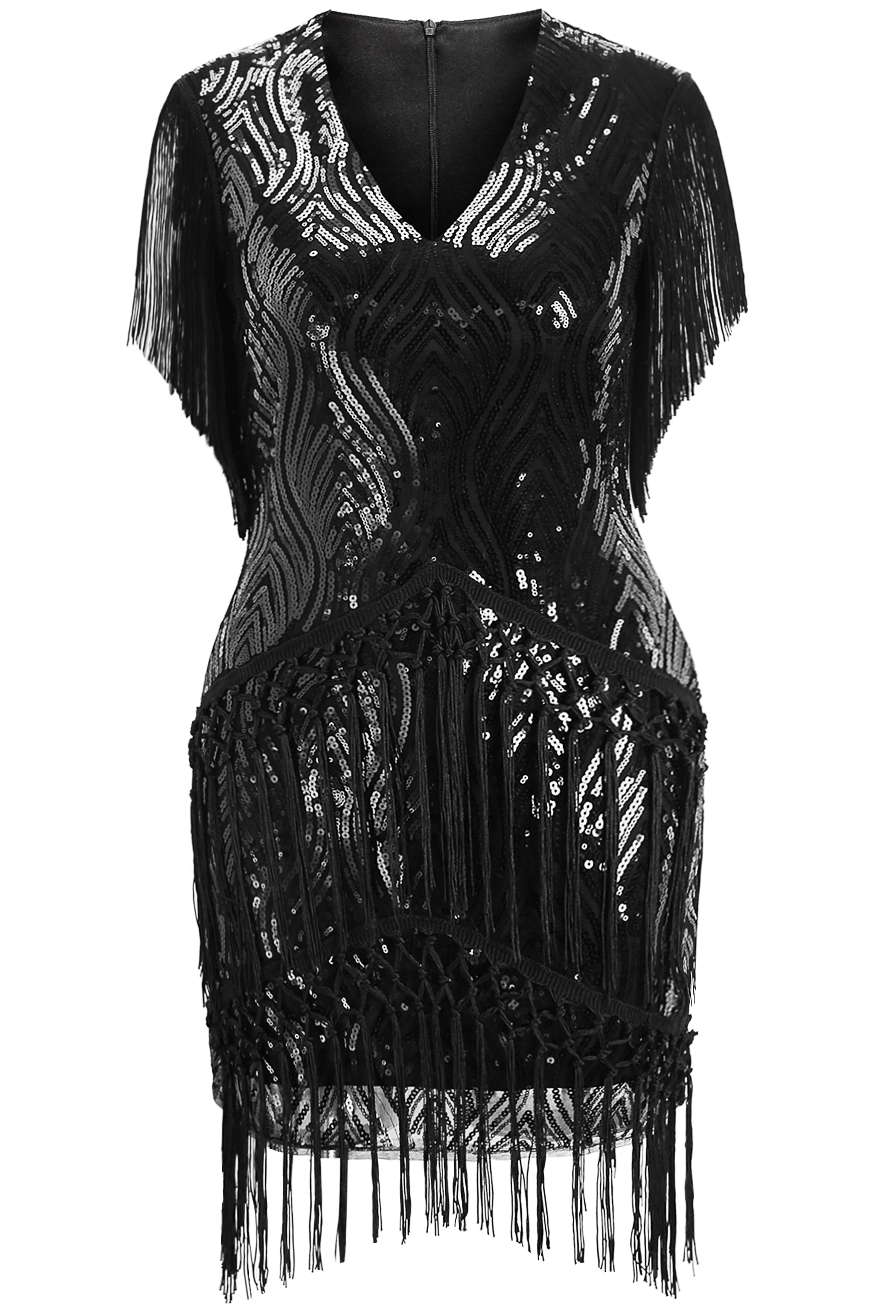 Sparkly Sequin Bodycon Flapper Plus Size Dress sold by BABEYOND product image thumbnail 4