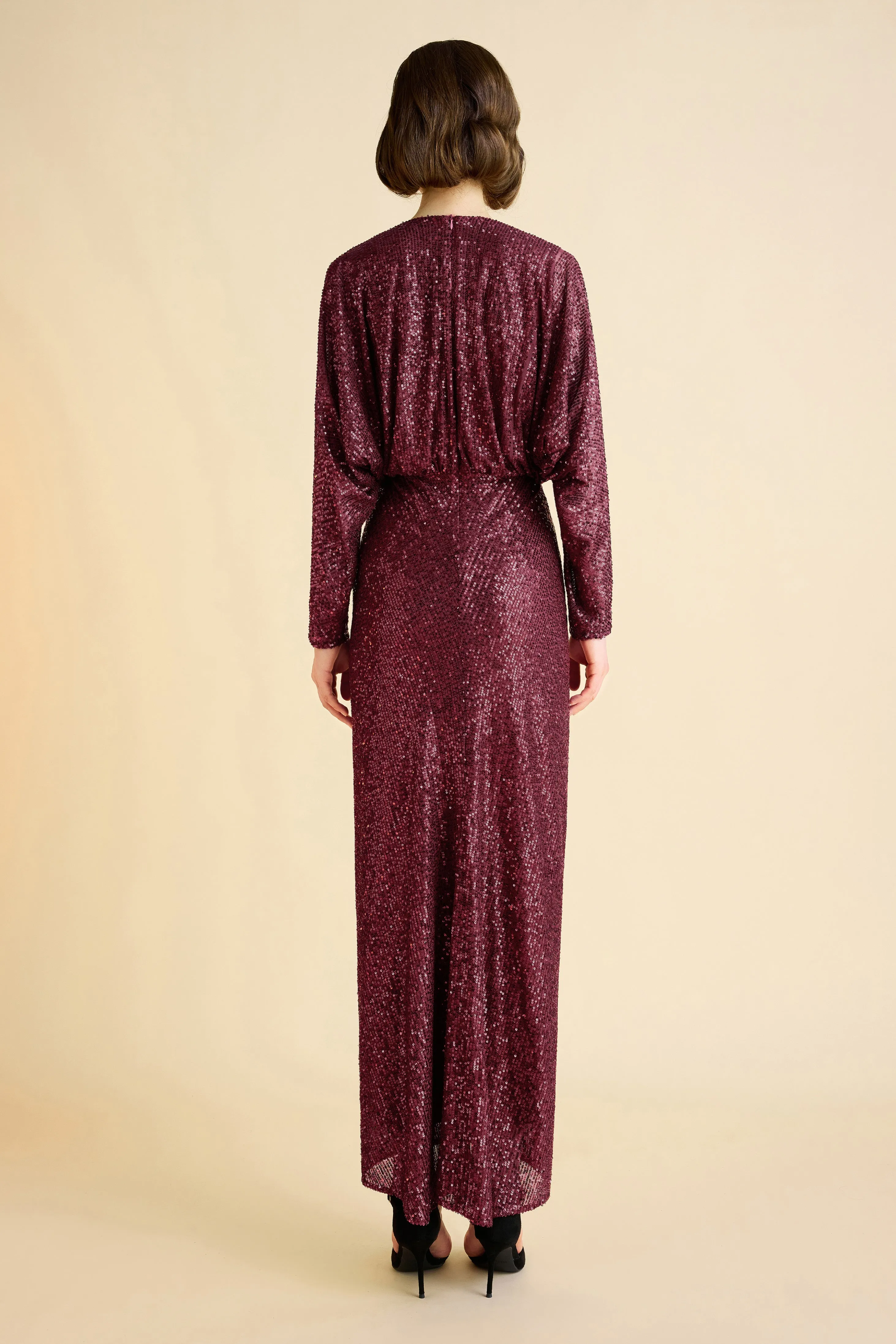 Shimmering Ruched Sequin Evening Gown sold by BABEYOND product image thumbnail 2