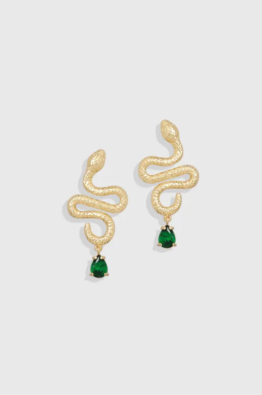 Exquisite Snake-Inspired Statement Earrings sold by BABEYOND
