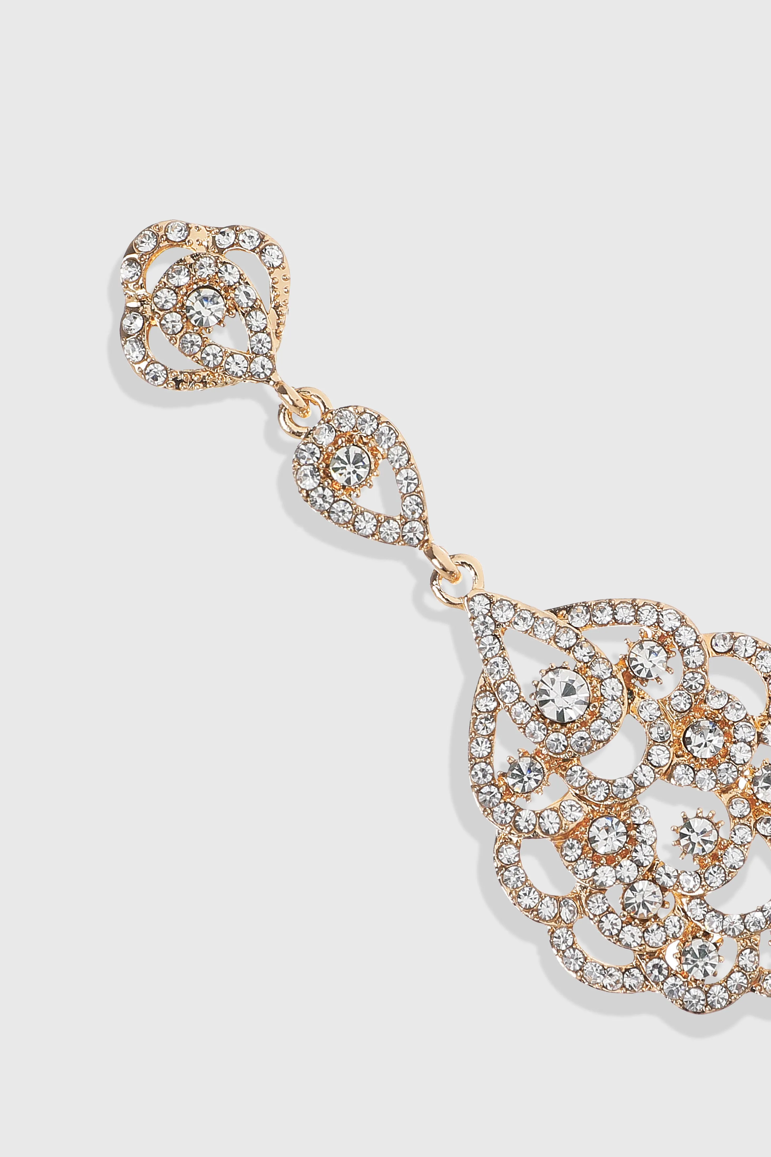 Vintage Rhinestone Chandelier Earrings sold by BABEYOND product image thumbnail 2