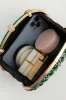 Elegant Emerald Jeweled Oval Clutch sold by BABEYOND