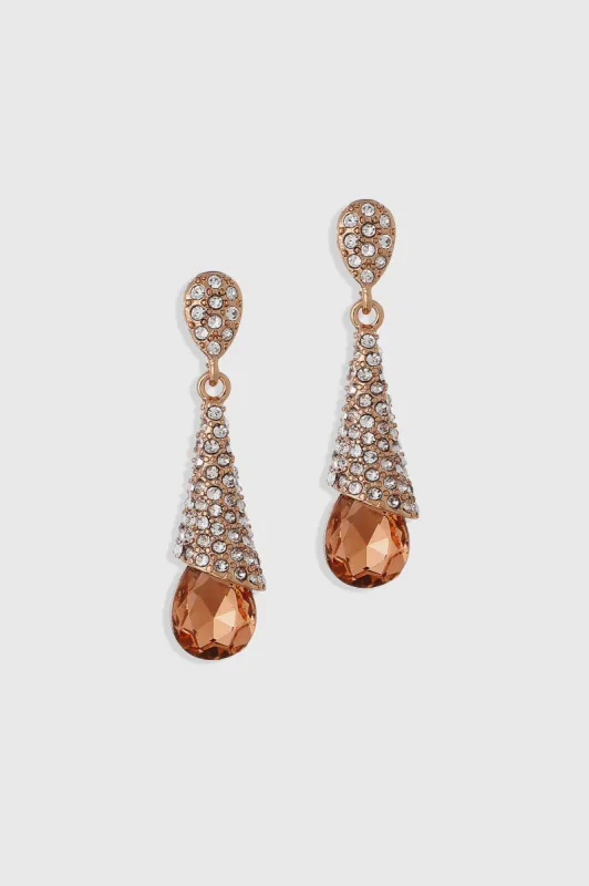 Glamorous Pave Teardrop Earrings sold by BABEYOND