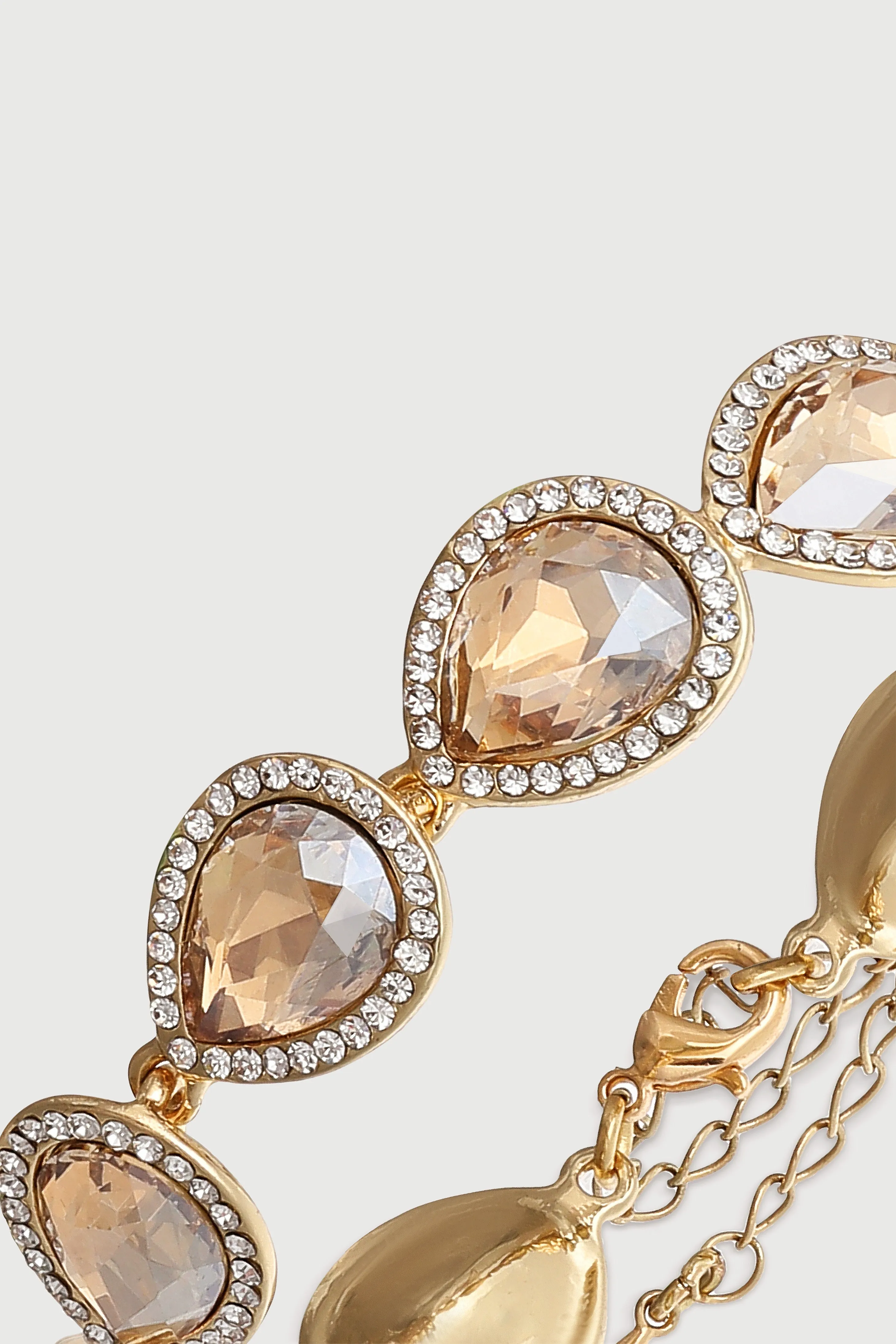Sparkling Teardrop Crystal Charm Bracelet sold by BABEYOND product image thumbnail 2