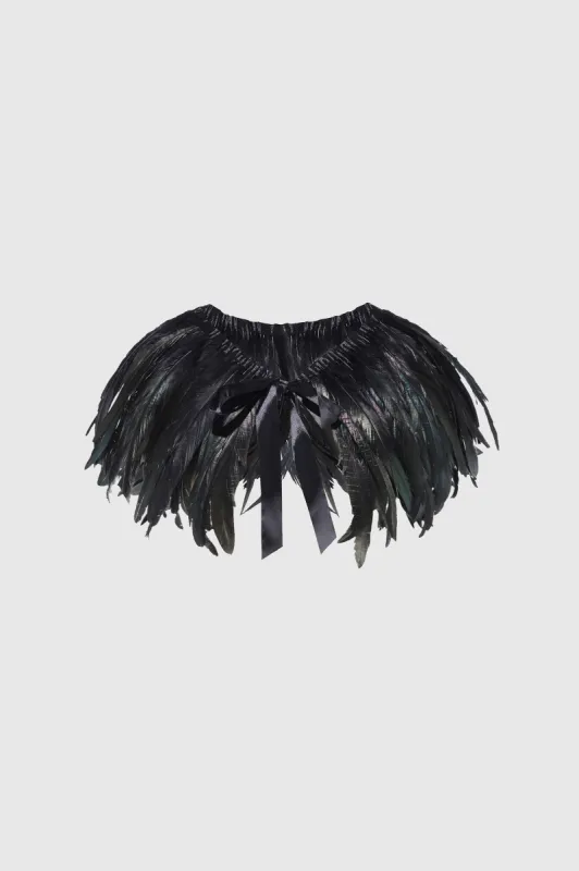 Retro 1920s Stunning Feather Shawl sold by BABEYOND