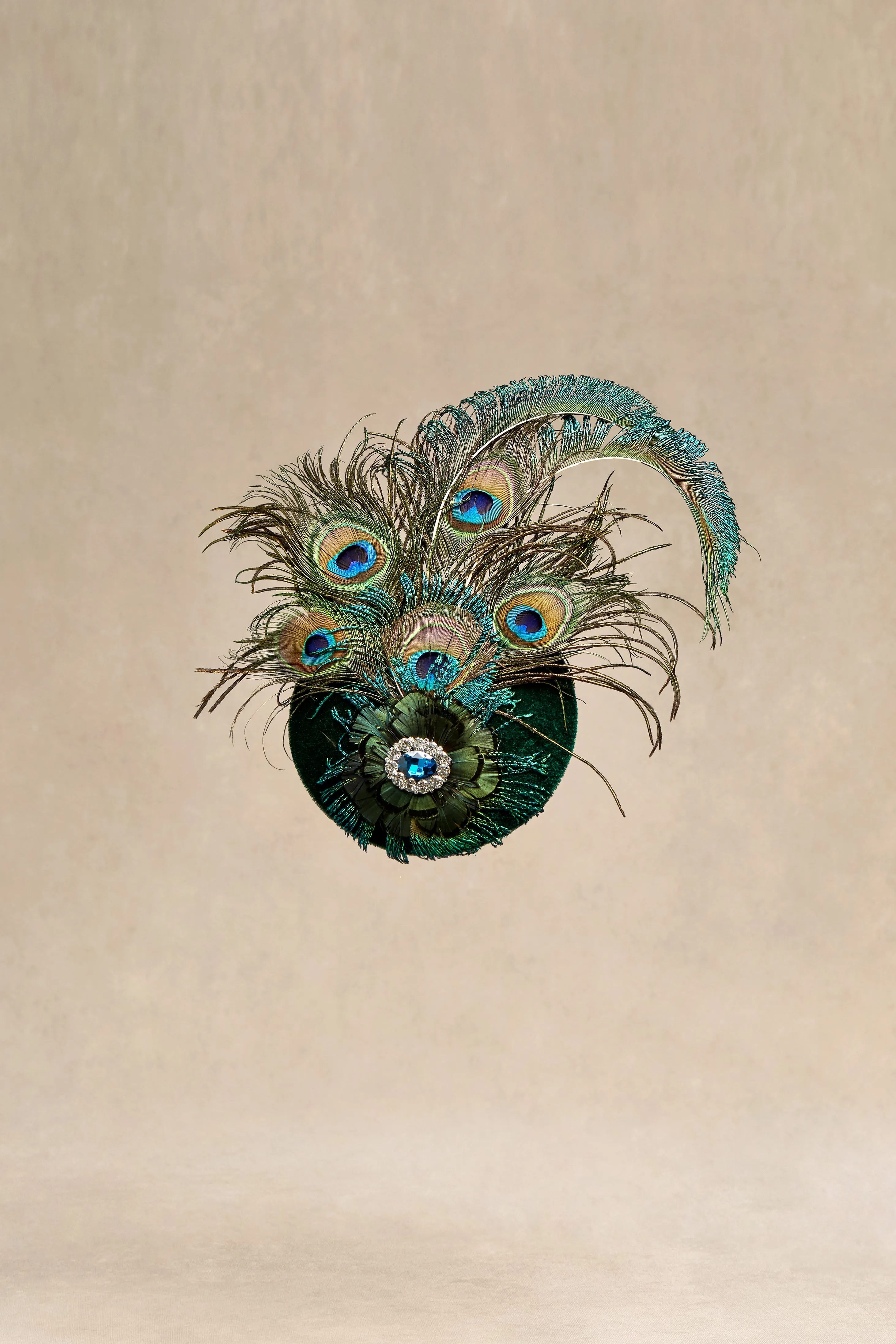 Pillbox Peacock Flapper Fascinator sold by BABEYOND