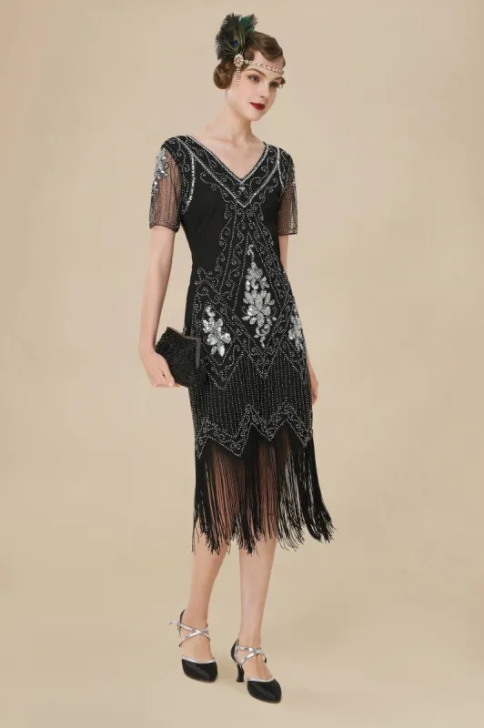 Vintage Paisley Flapper Gatsby Dress sold by BABEYOND