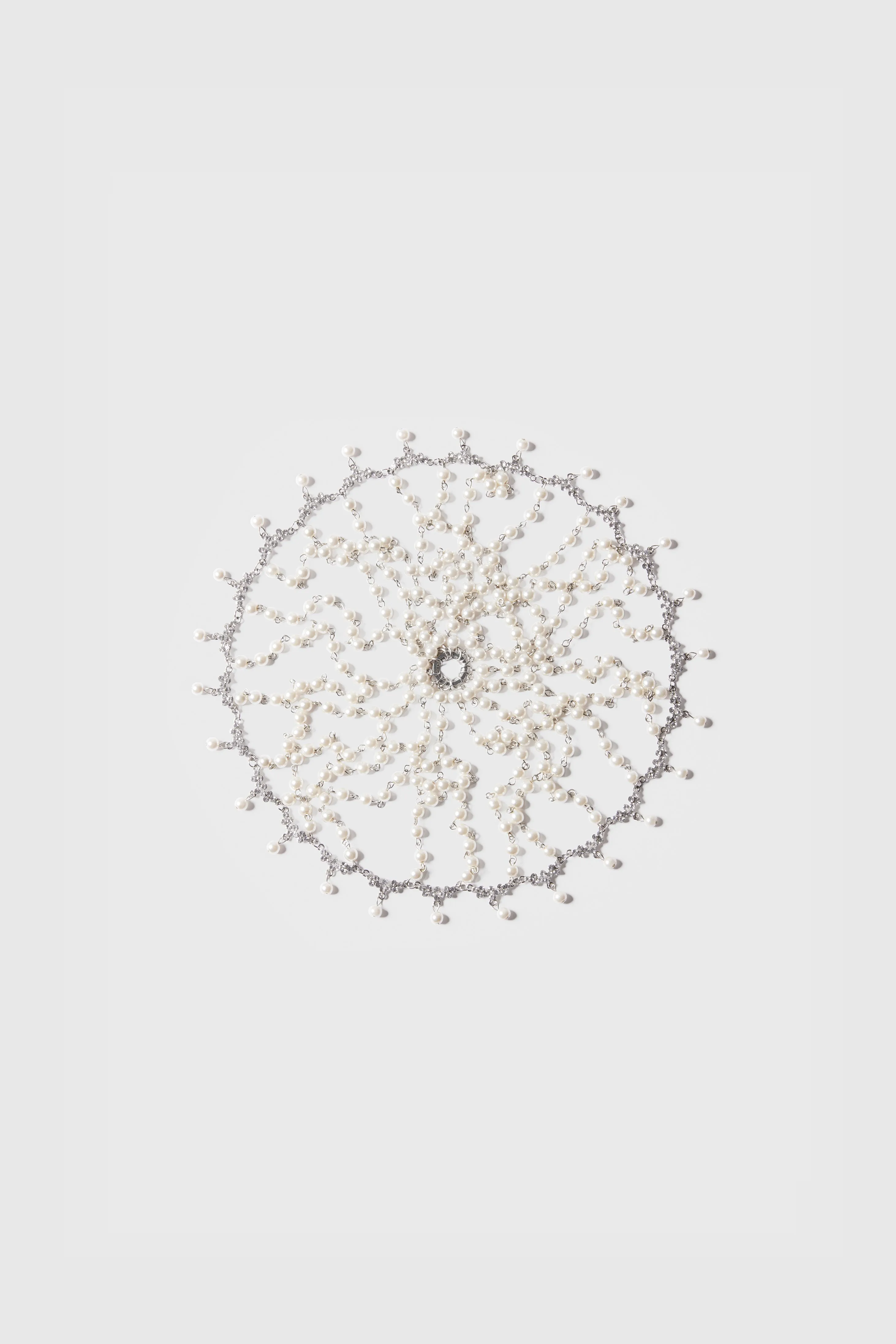 Pearl Chain Cap Rhinestone Headpiece sold by BABEYOND