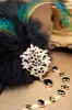 Art Deco Beaded Peacock Feather Headpiece sold by BABEYOND