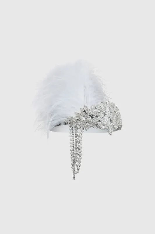 Zircon Stunned Feather Headband sold by BABEYOND