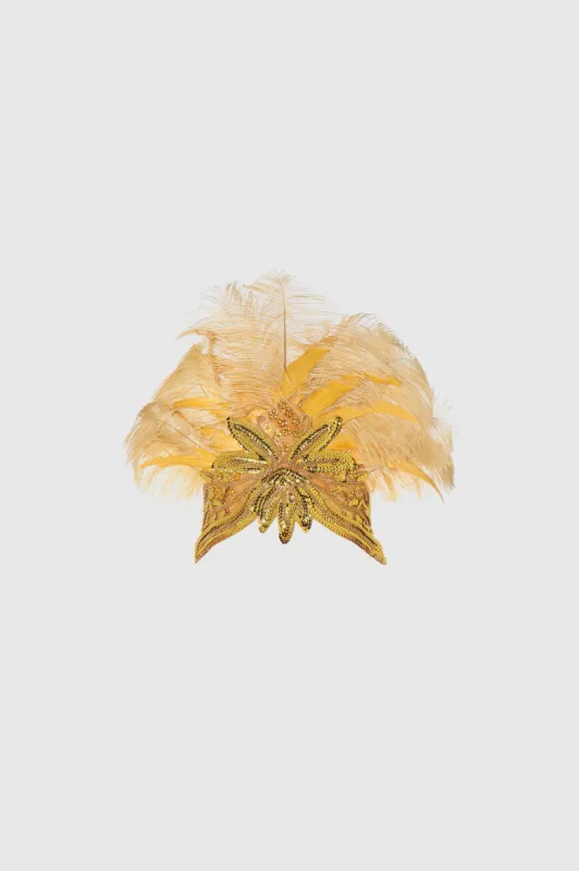 Carnival Sequined Fluffy Feather Headband sold by BABEYOND