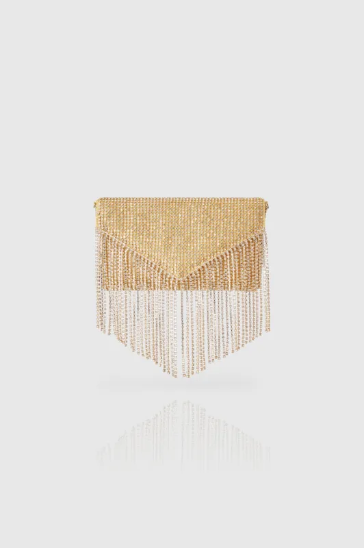 Rhinestone Tassels Clutch Handbag sold by BABEYOND
