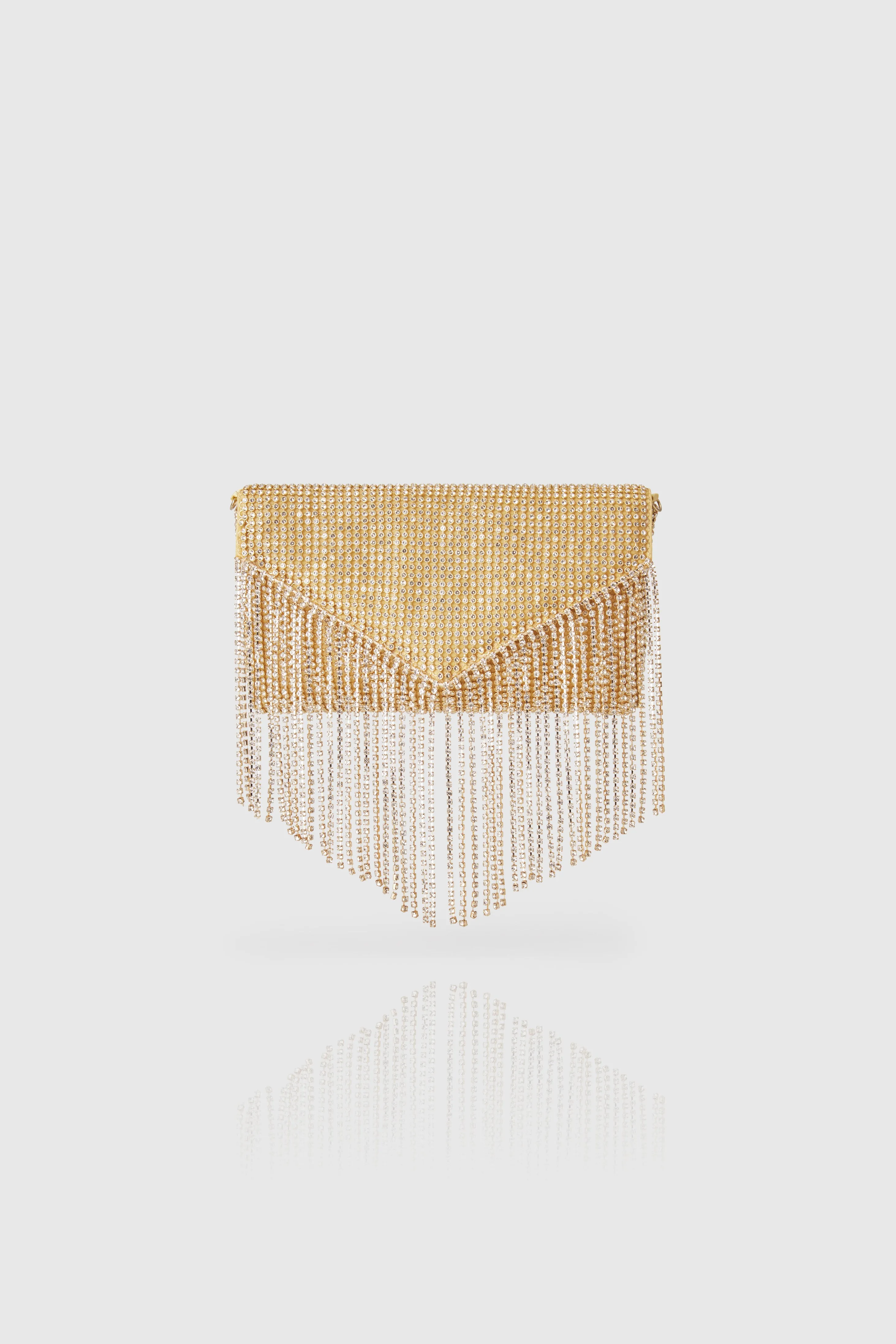 Rhinestone Tassels Clutch Handbag sold by BABEYOND