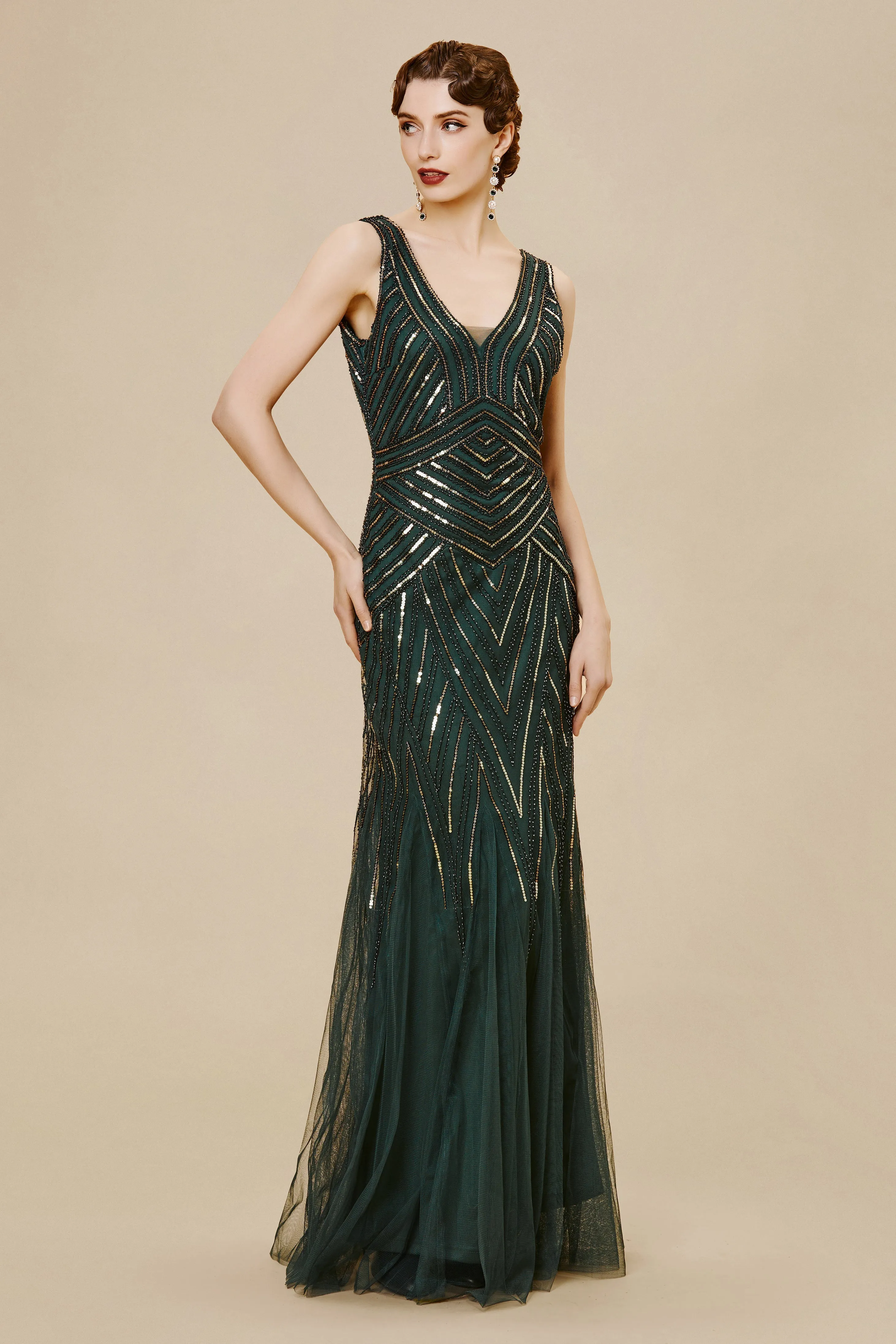 Glitter Bodycon Sequin Mermaid Maxi Dress sold by BABEYOND product image thumbnail 3
