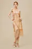 Cutout Crew Neck Fringe Flapper Dress sold by BABEYOND