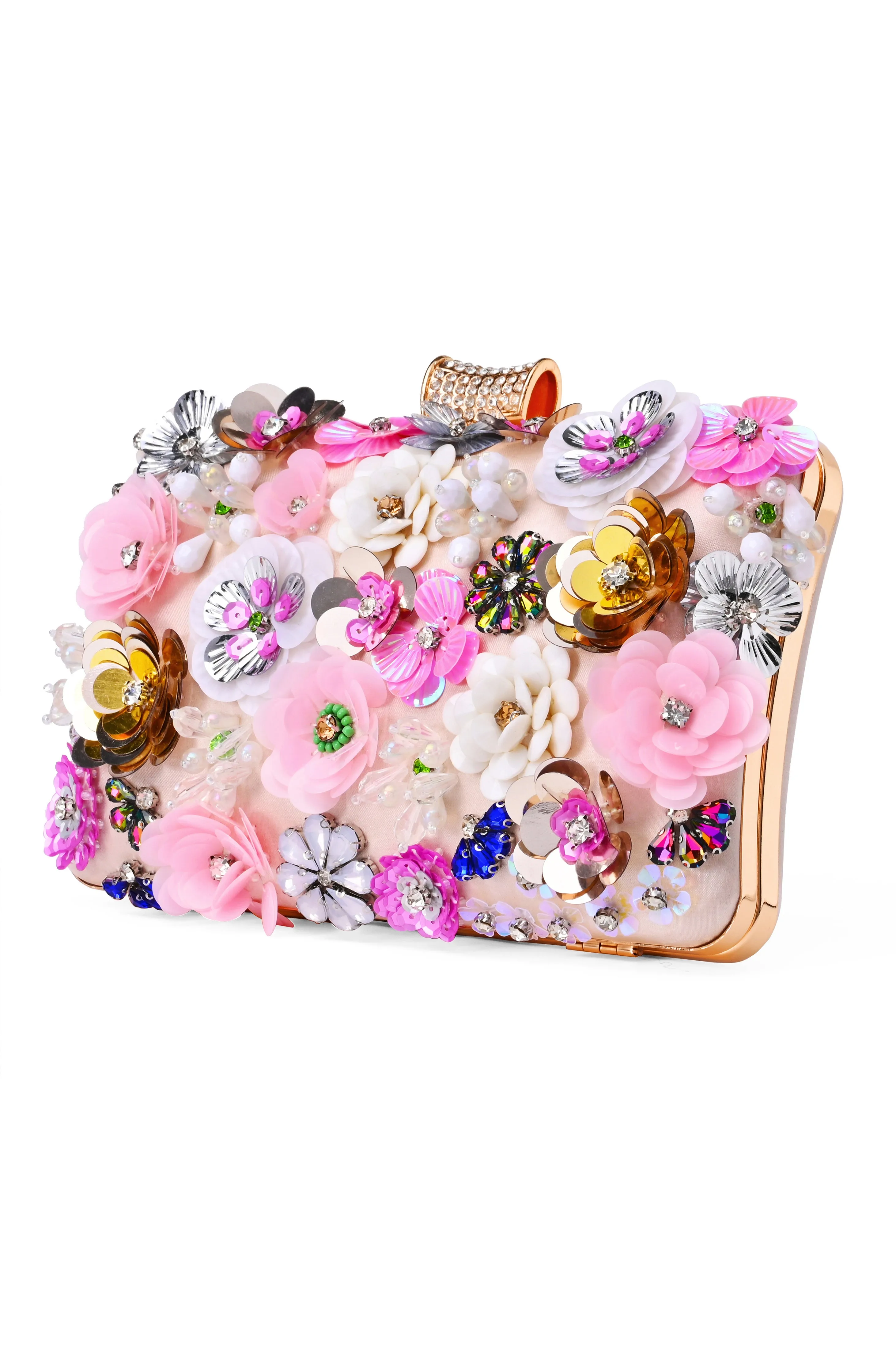 Embellished Rhinestone Sequin Floral Clutch sold by BABEYOND product image thumbnail 2