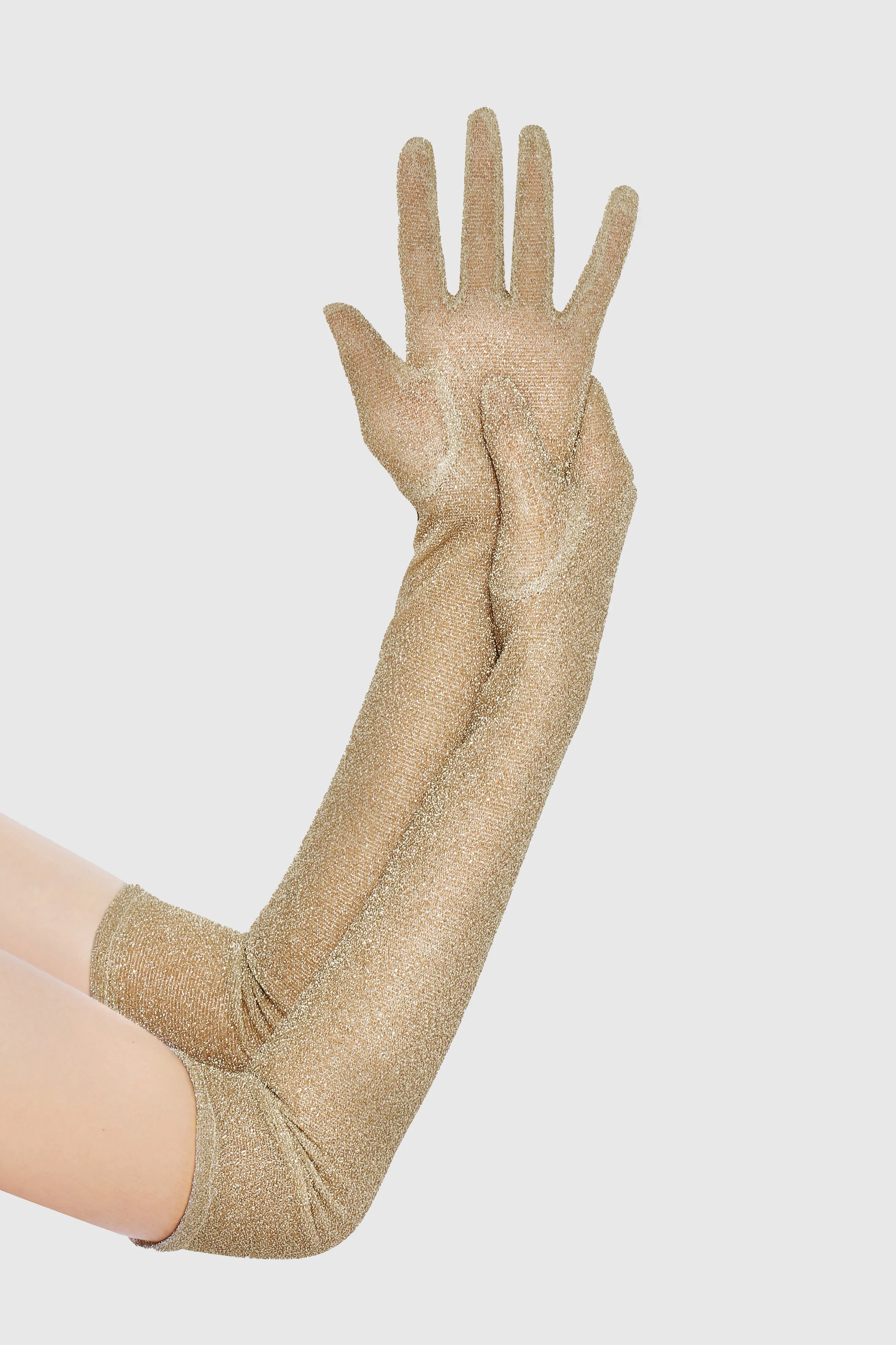 Glitter Mesh Elbow Length Gloves sold by BABEYOND product image thumbnail 3