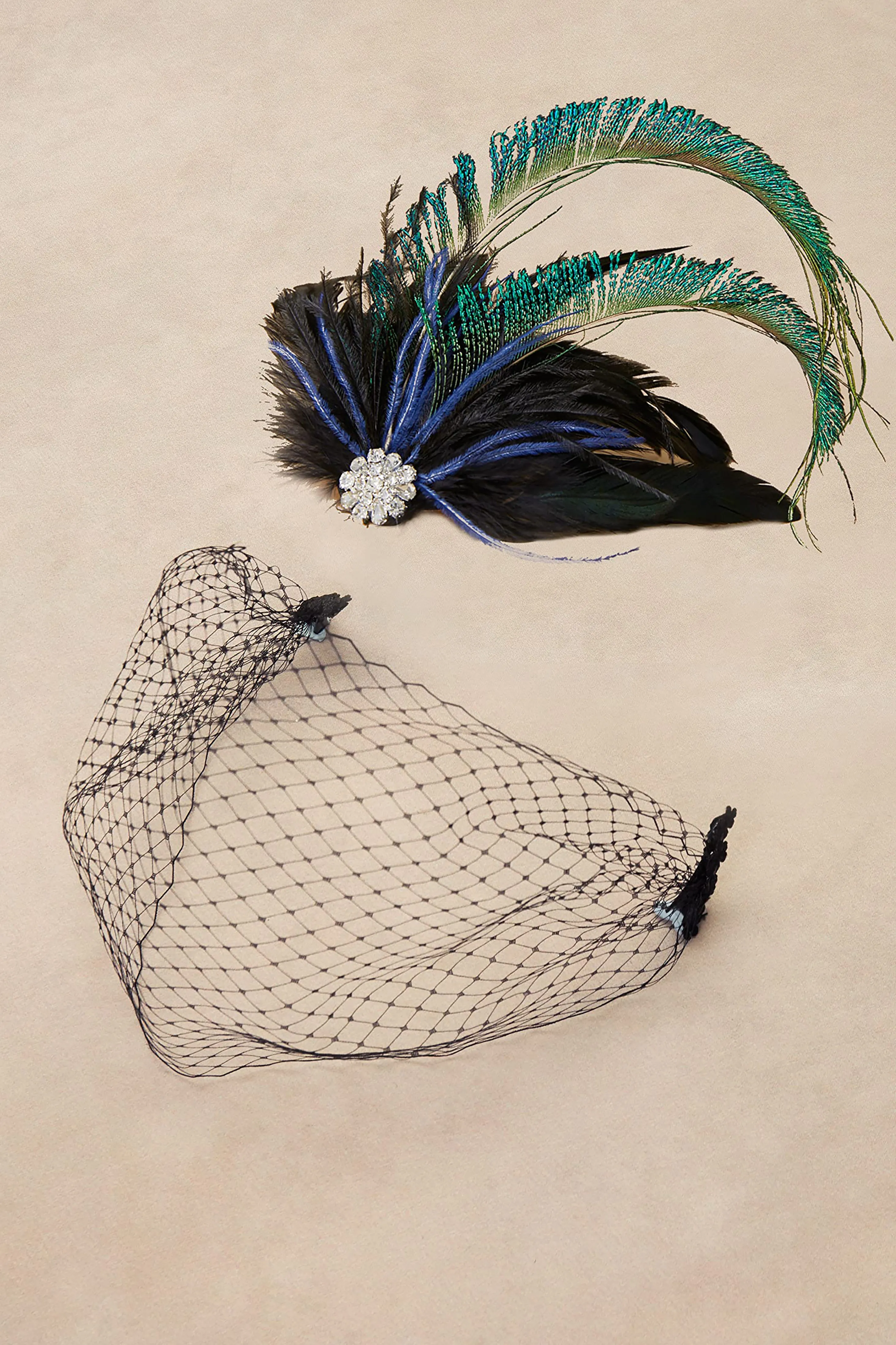 Vintage Peacock Tea Party Fascinator sold by BABEYOND product image thumbnail 4
