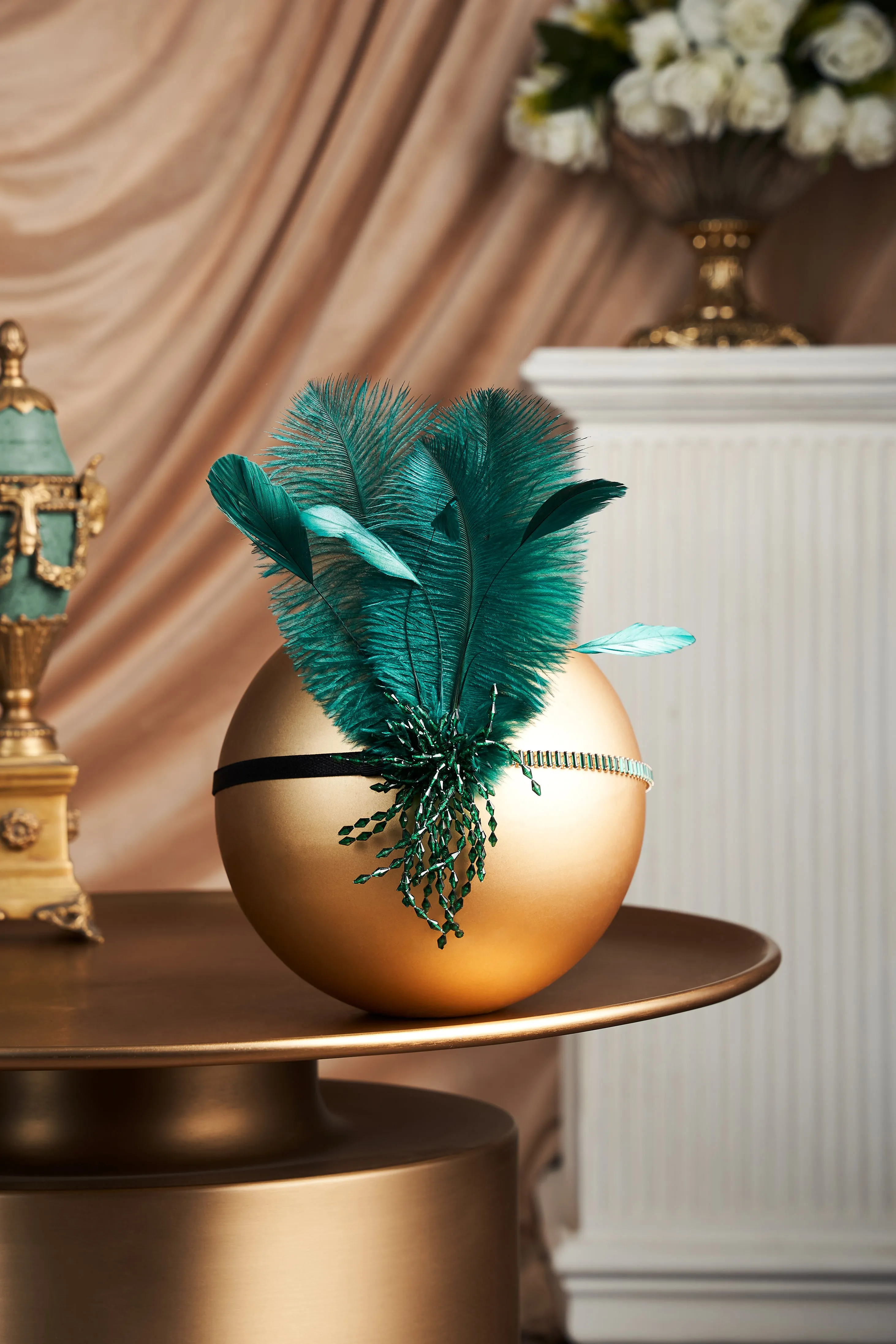 1920s Rhinestone Beaded Tassel Headband sold by BABEYOND product image thumbnail 3