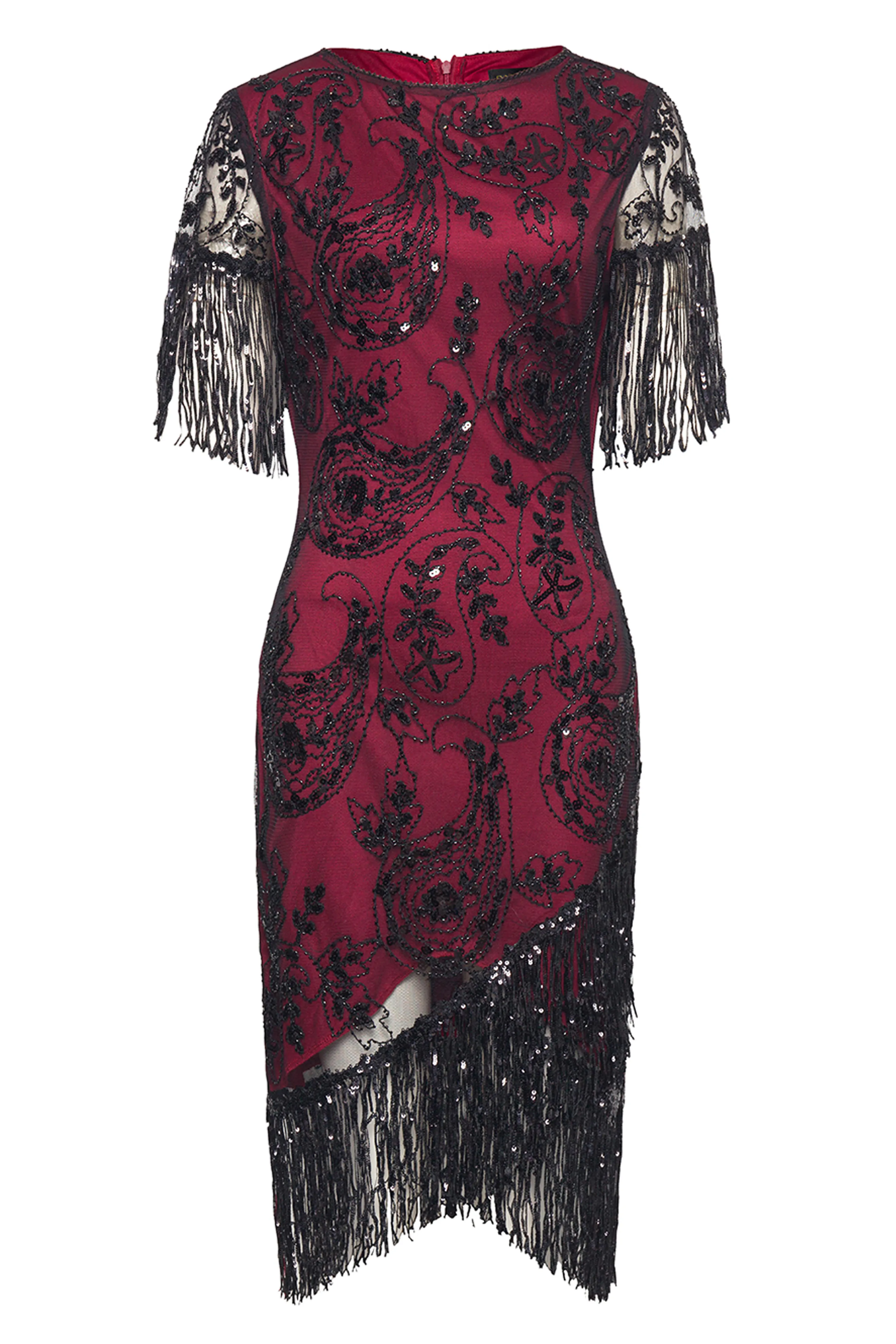 Embellished Sequin Fringe Art Deco Dress sold by BABEYOND product image thumbnail 5