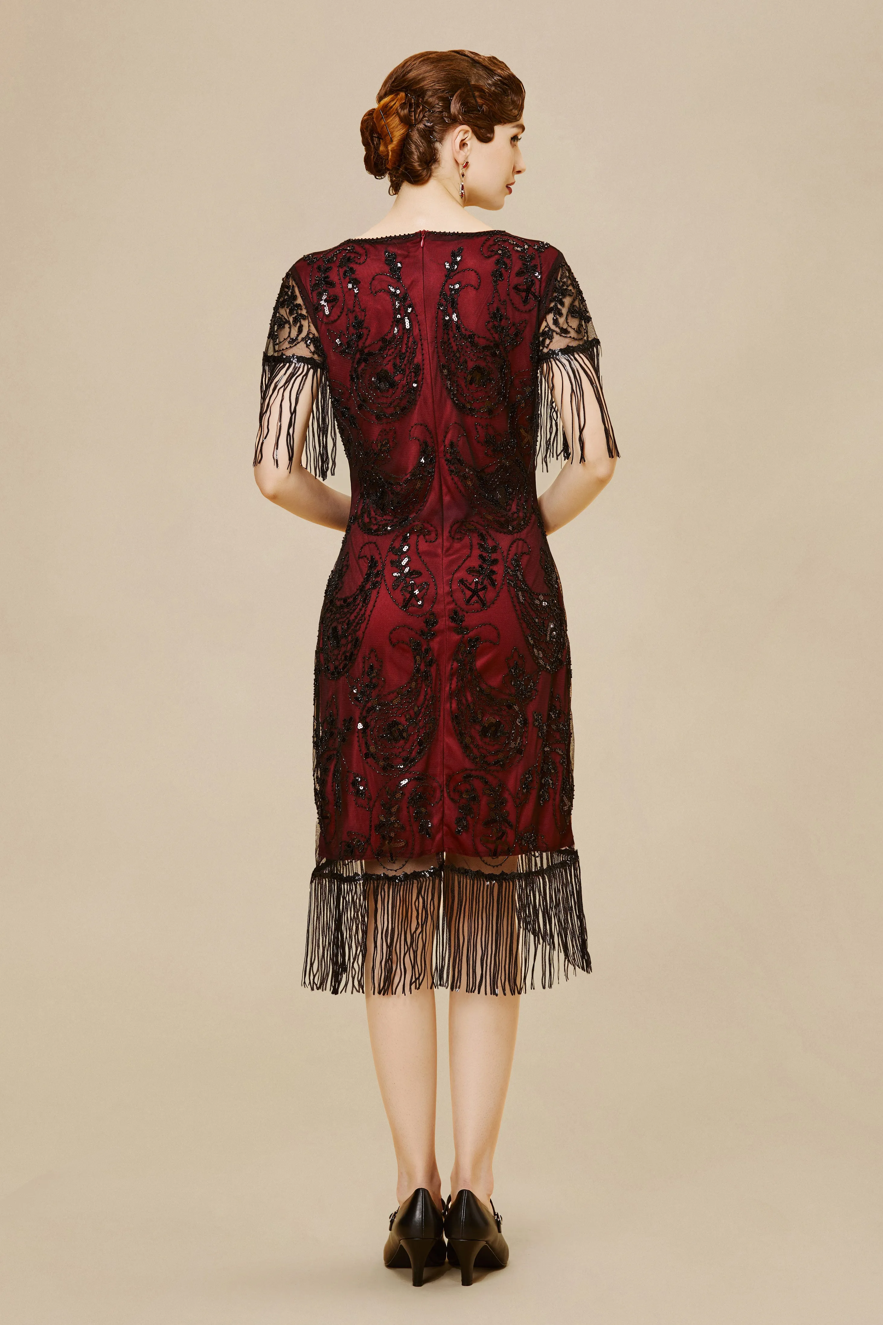 Embellished Sequin Fringe Art Deco Dress sold by BABEYOND product image thumbnail 2