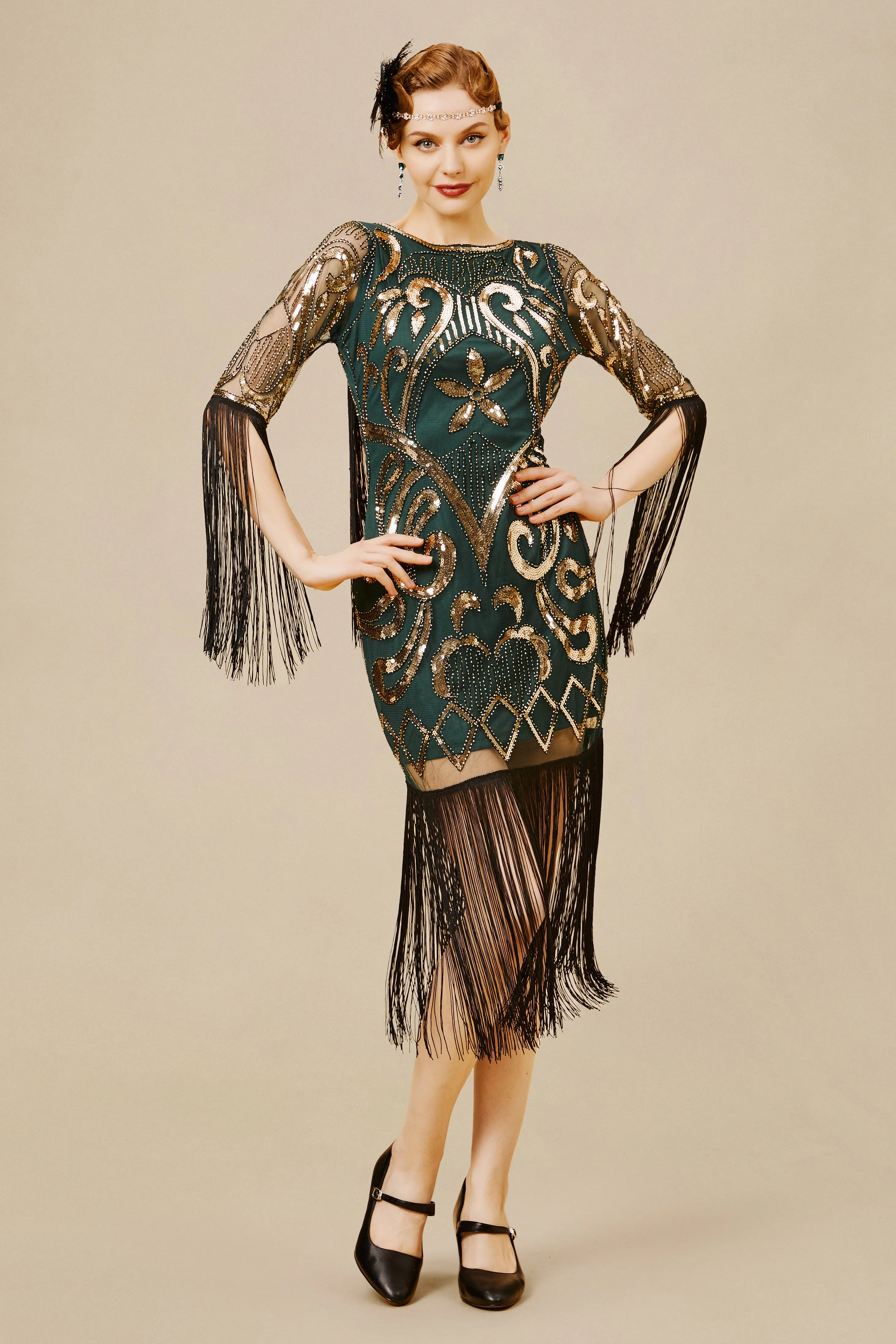 Paisley Cut-out Backless Fringe Dress sold by BABEYOND product image thumbnail 5