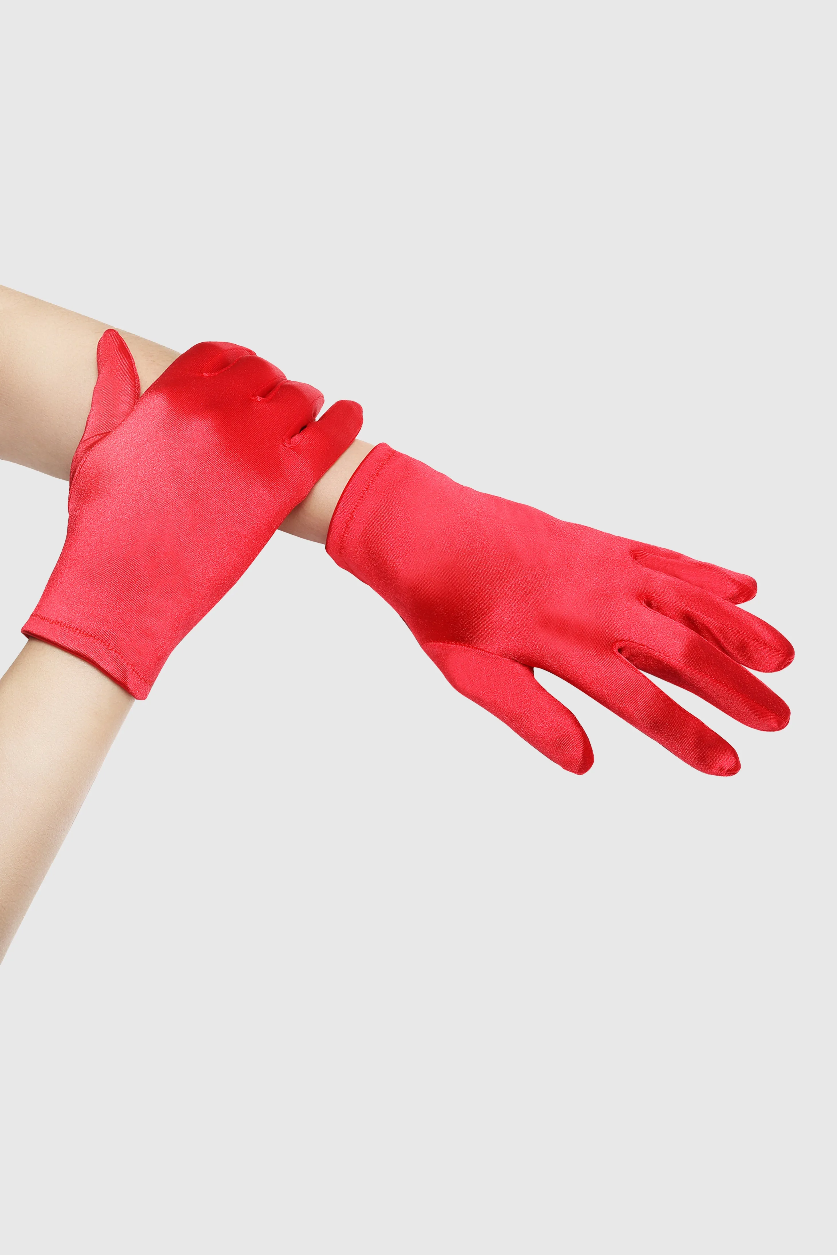 Short Satin Wrist Length Gloves sold by BABEYOND product image thumbnail 3