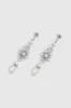 1920s Art Deco Crystal Floral Pearl Earrings sold by BABEYOND