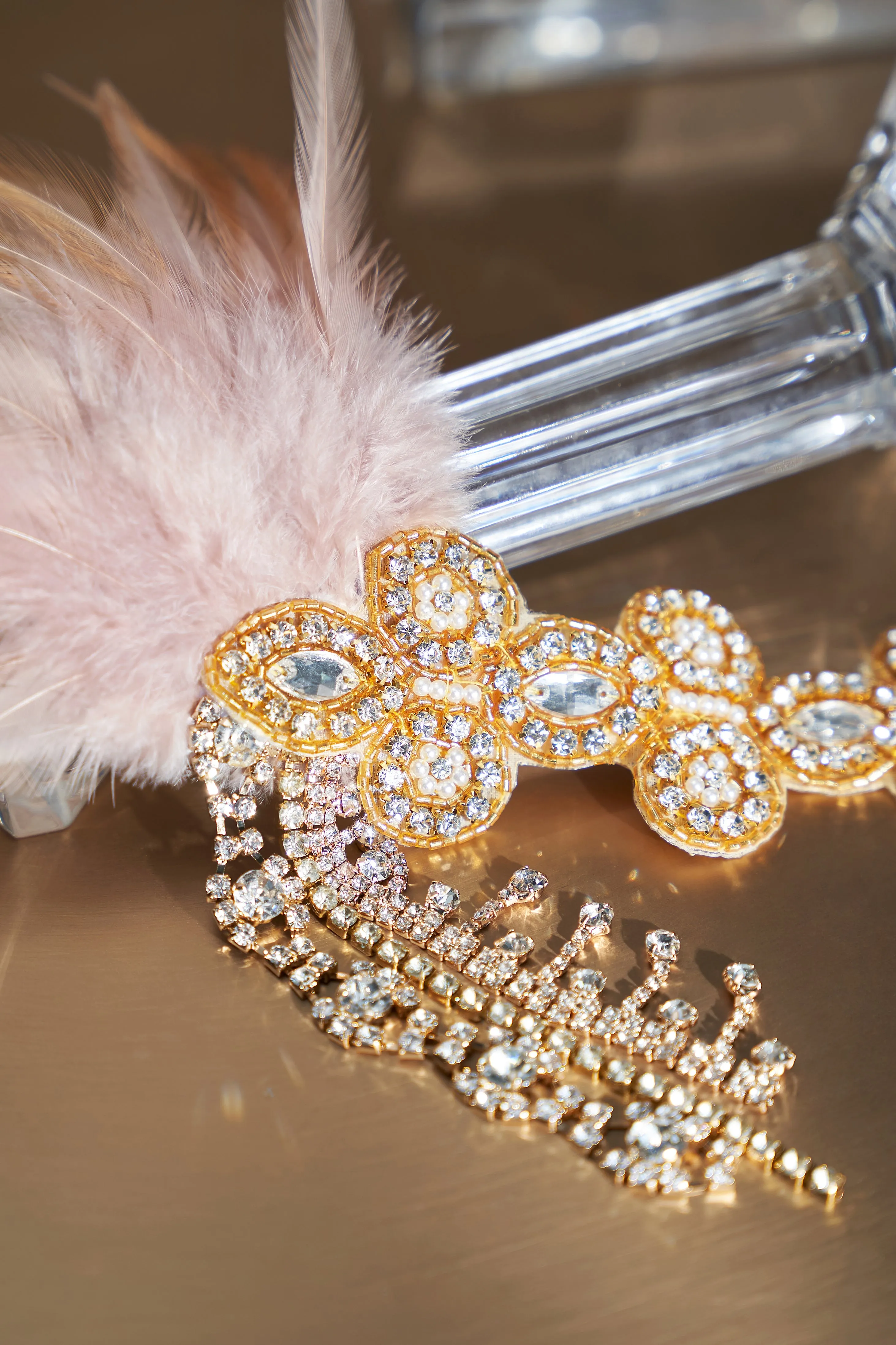 1920s Crystal Beaded Feather Headband sold by BABEYOND product image thumbnail 5