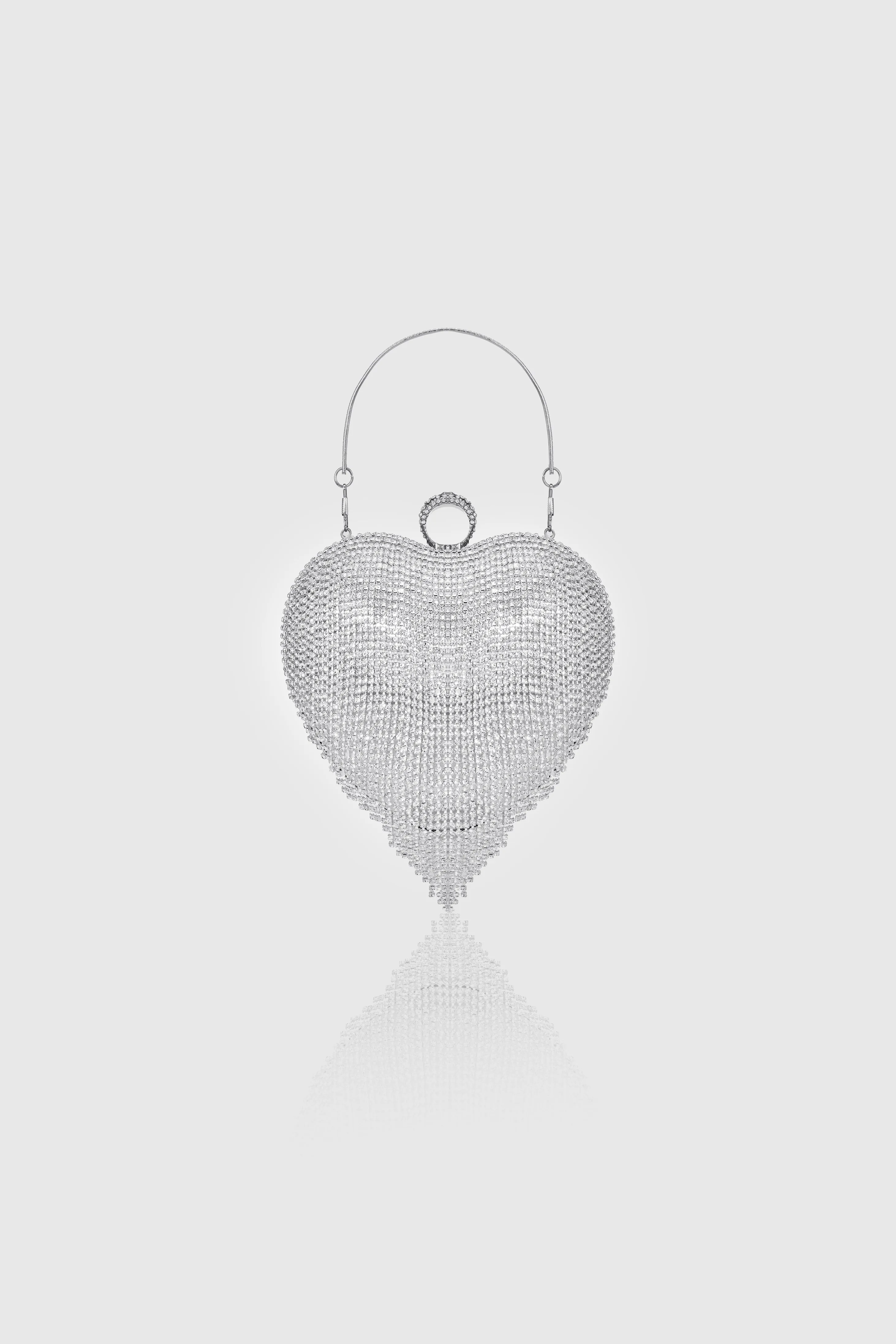 1920s Heart Shape Rhinestone Tassel Bag sold by BABEYOND