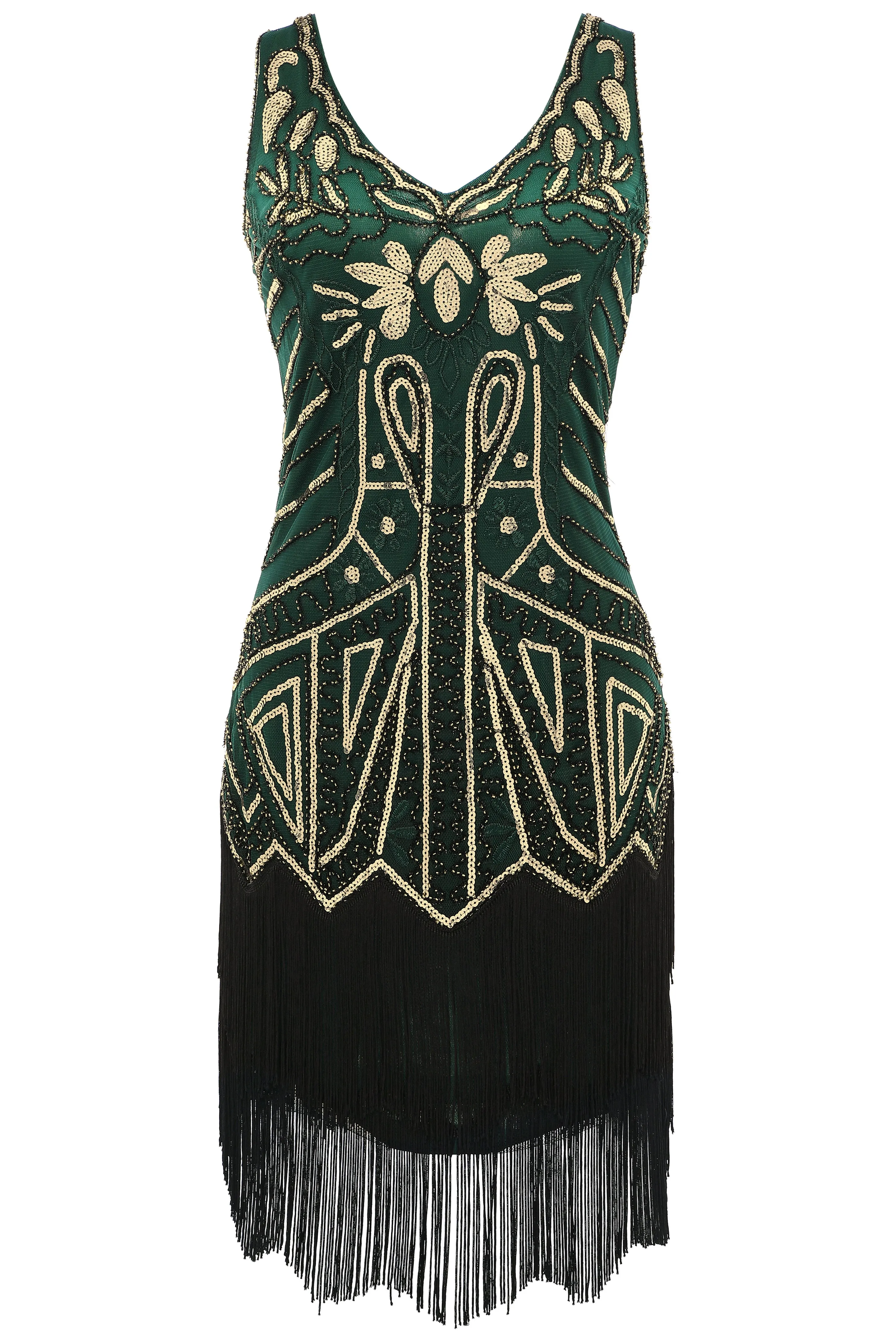 Retro Paisley Art Deco Flapper Dress sold by BABEYOND product image thumbnail 4