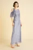 Glamorous Cold-Shoulder Beaded Evening Gown sold by BABEYOND