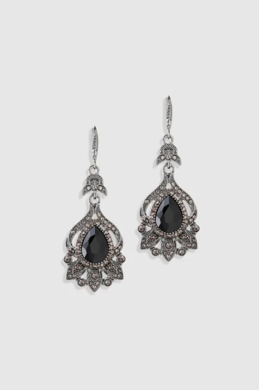 Vintage Teardrop Crystal Dangle Earrings sold by BABEYOND