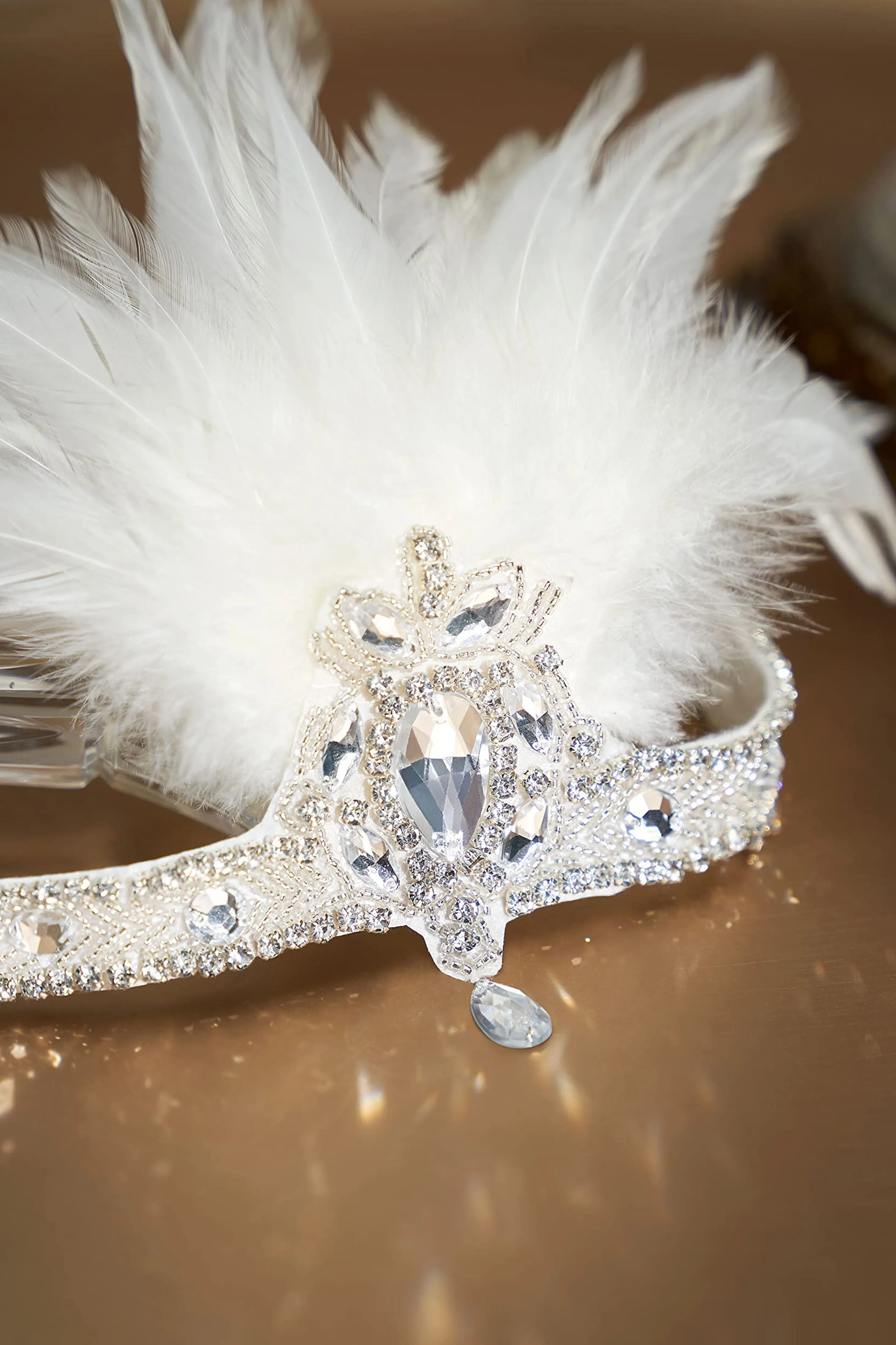 Luxurious Beaded Feather Headband sold by BABEYOND product image thumbnail 2