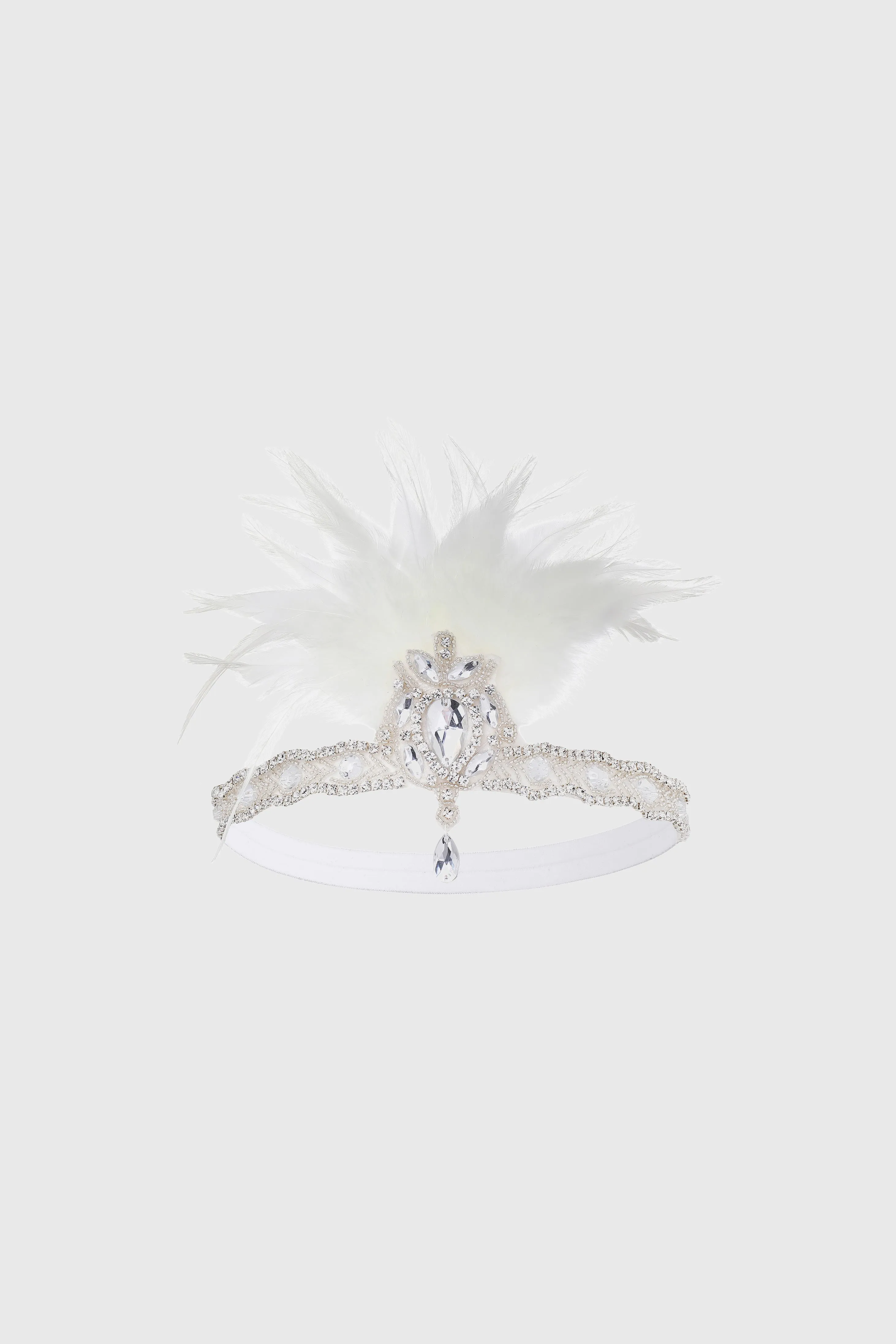 Luxurious Beaded Feather Headband sold by BABEYOND