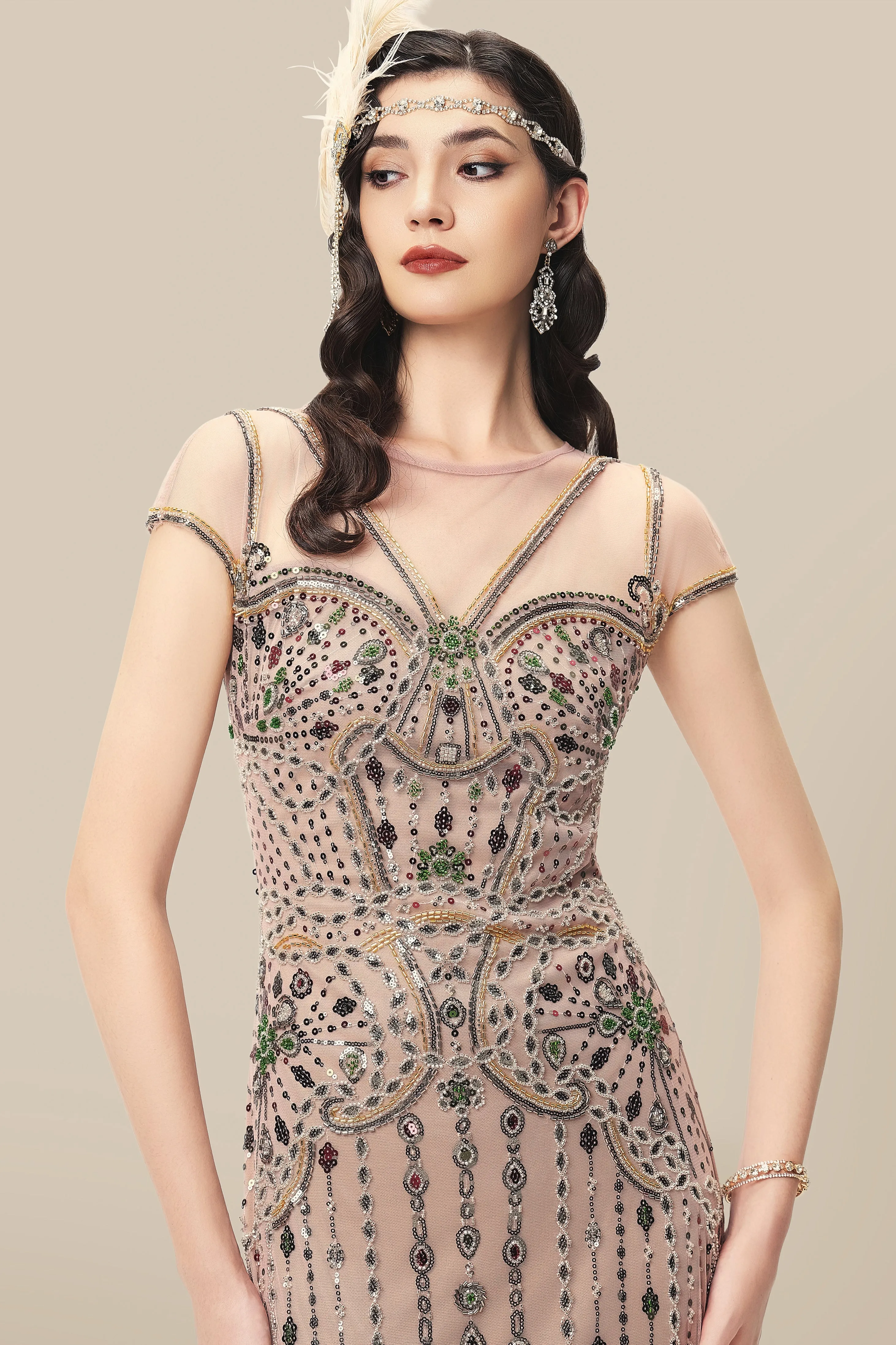 Multicolor Beading Fringe Flapper Dress sold by BABEYOND product image thumbnail 4