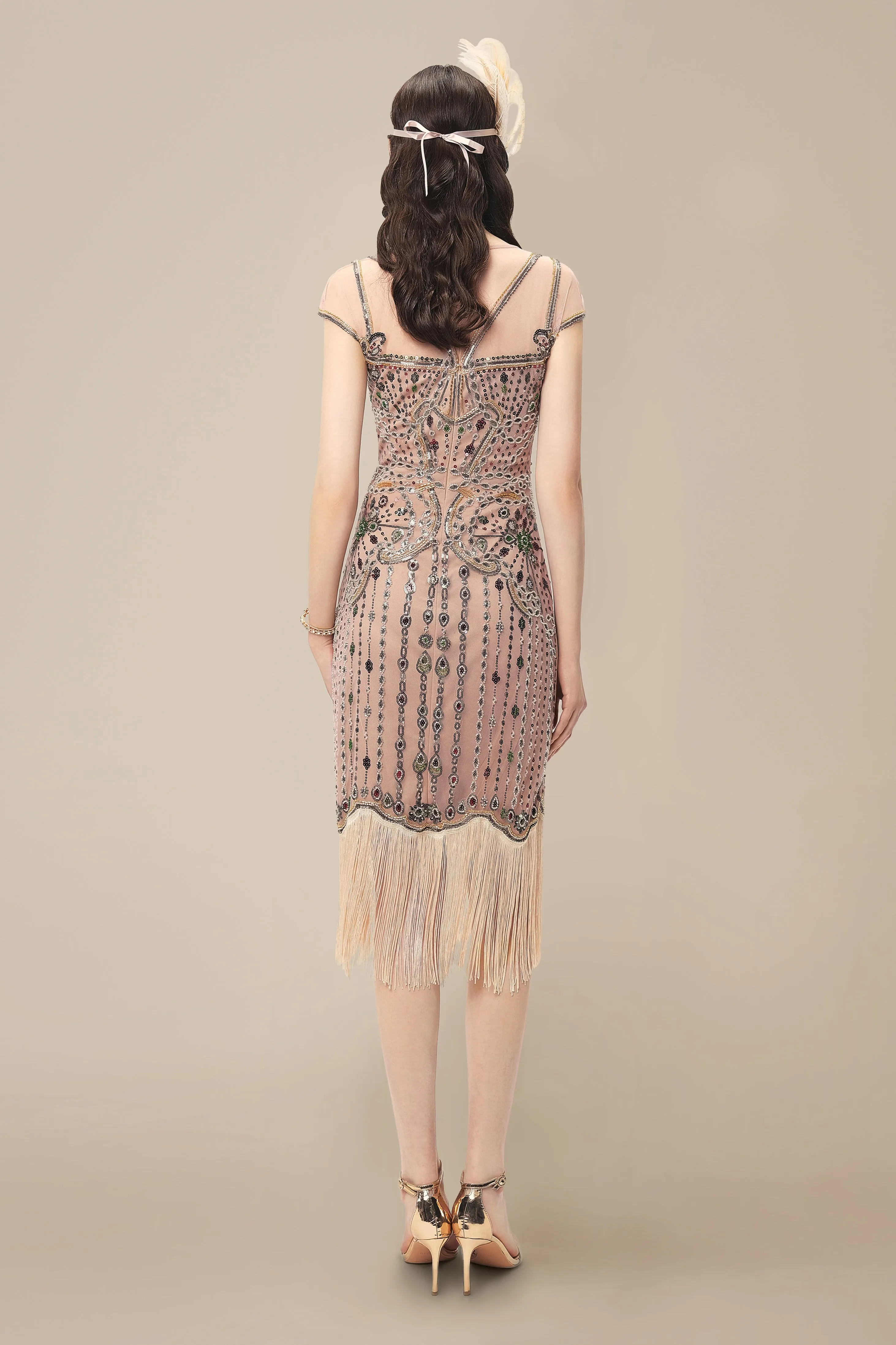 Multicolor Beading Fringe Flapper Dress sold by BABEYOND product image thumbnail 2