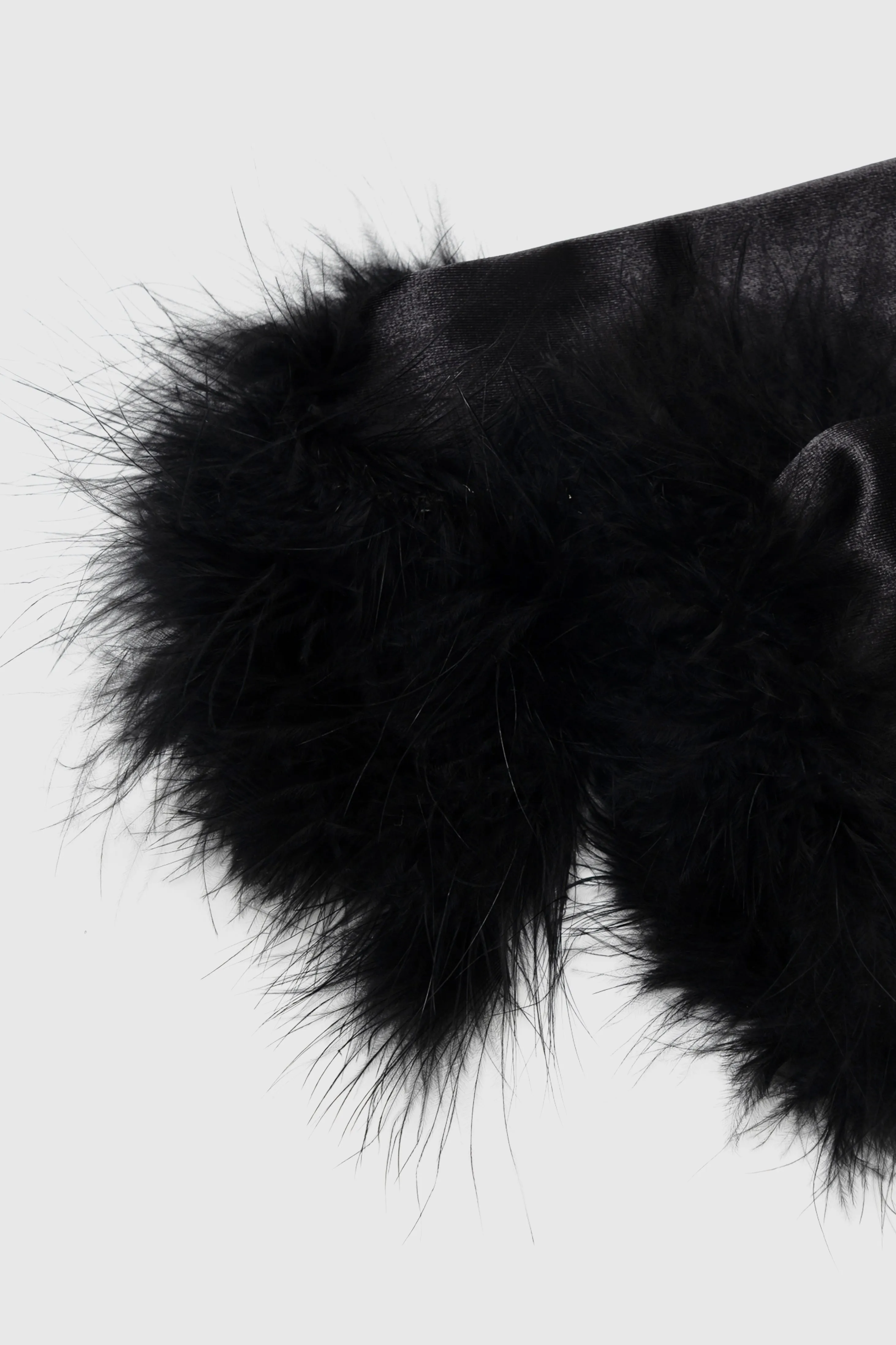 21.6" Long Satin Feather Opera Gloves sold by BABEYOND product image thumbnail 3