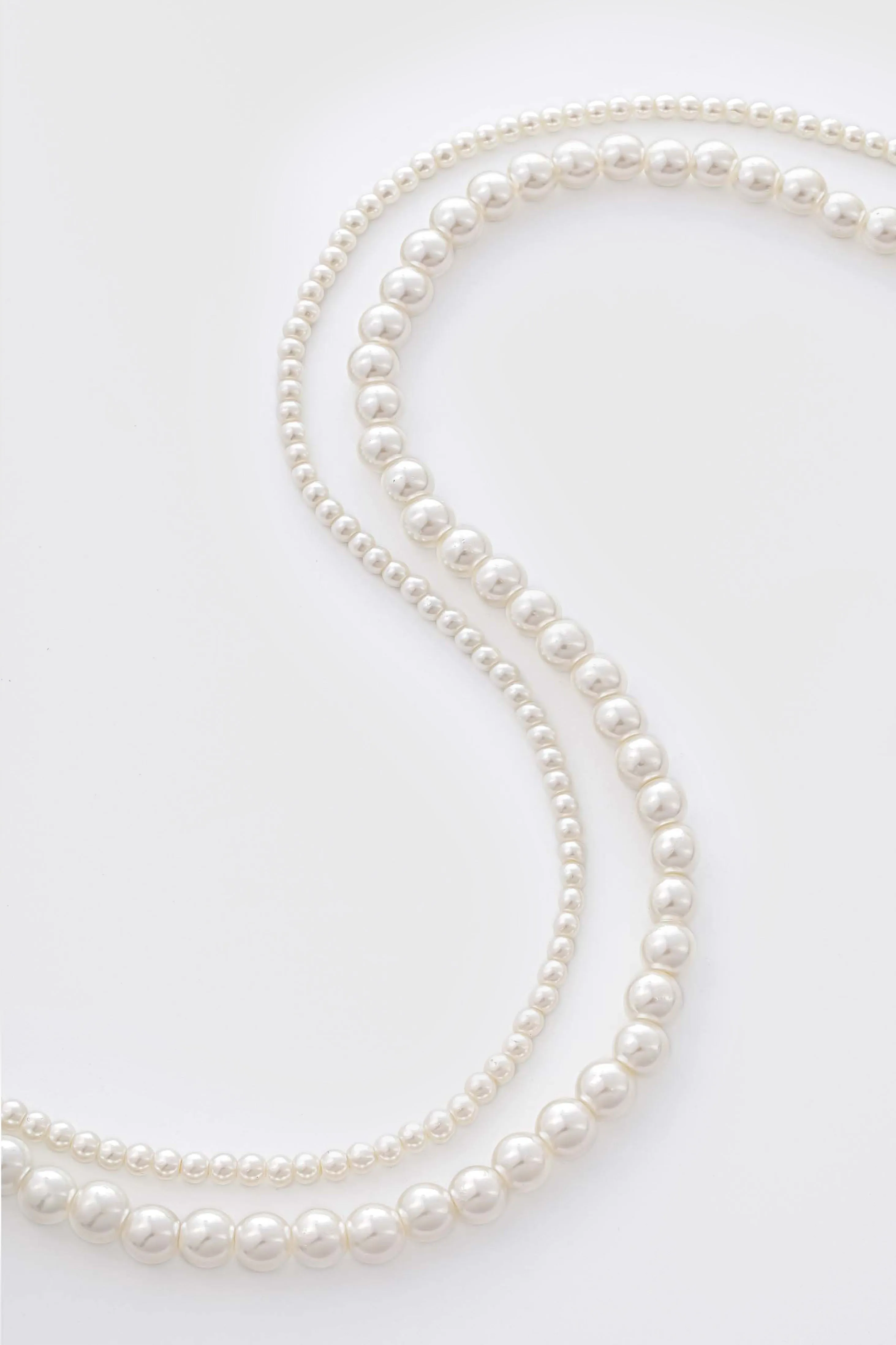 Elegant Double Strand Pearl Necklace sold by BABEYOND product image thumbnail 2