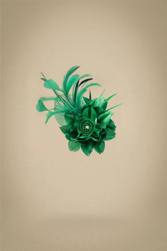 Elegant Feather Floral Fascinator sold by BABEYOND