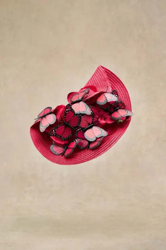 Butterfly Derby Wide Brim Fascinator sold by BABEYOND