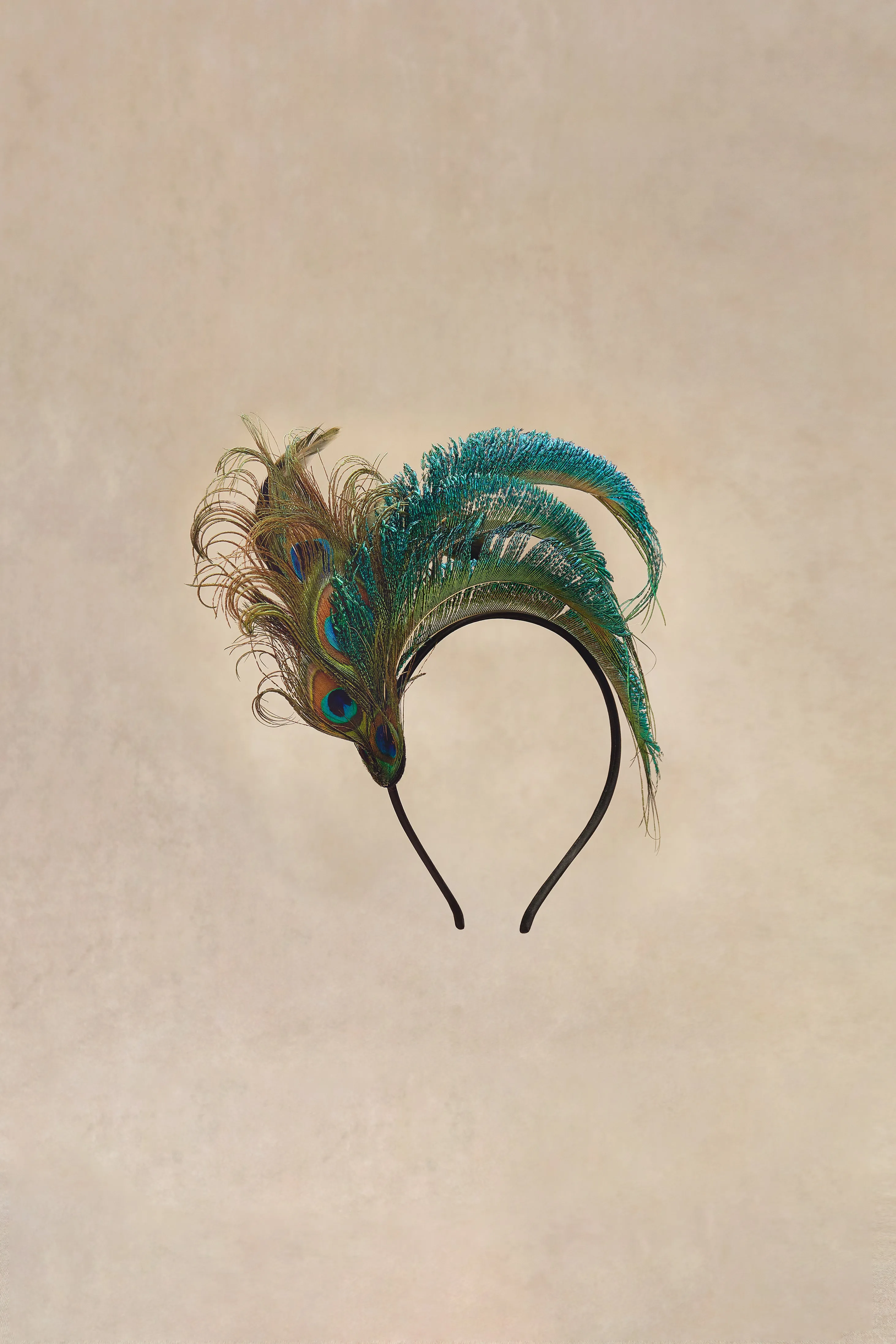 Peacock Feather Fascinator Headband sold by BABEYOND