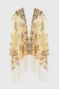 1920s Beaded Sequin Floral Tassel Shawl sold by BABEYOND