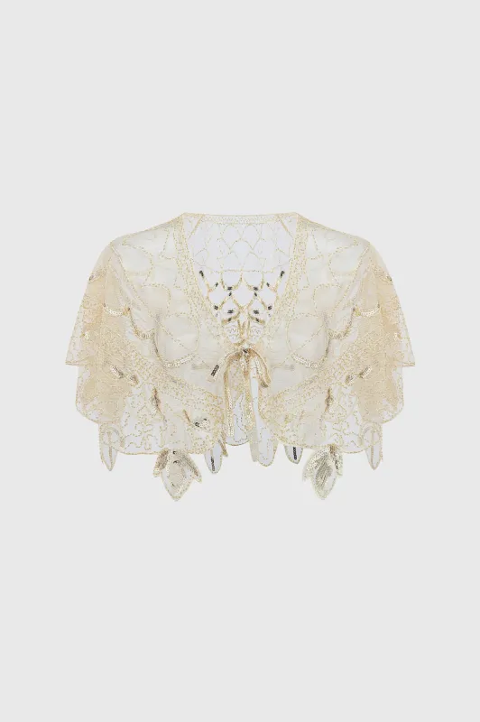 Elegant Sequin Beaded Evening Shawl sold by BABEYOND